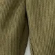 calça reta de veludo cotelê infantil menino Exército Verde