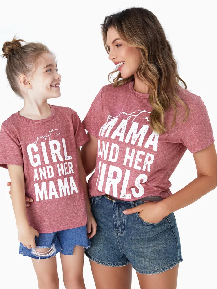 Mommy and Me Short-sleeve Letter Print Tee