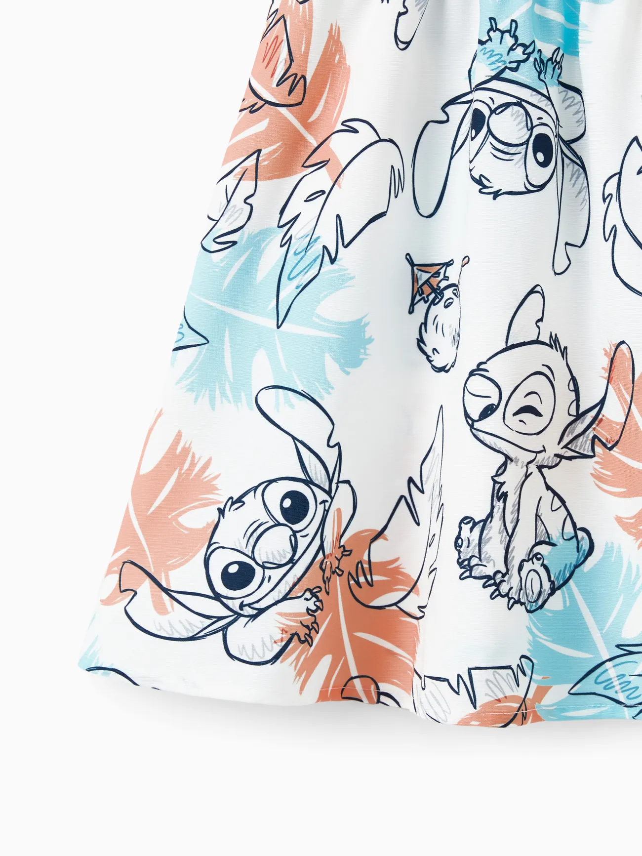 Girl - Disney Family Shirts - Stitch Tee/Dresses with Tropical Flower Gradient - MultiColour - image 8
