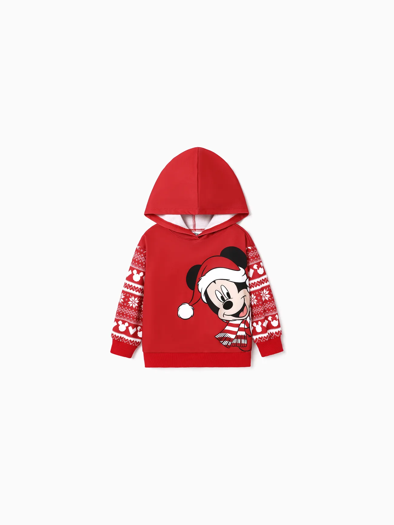 

Disney Mickey and Friends Family Matching Christmas Character Print Long-sleeve Hooded Top