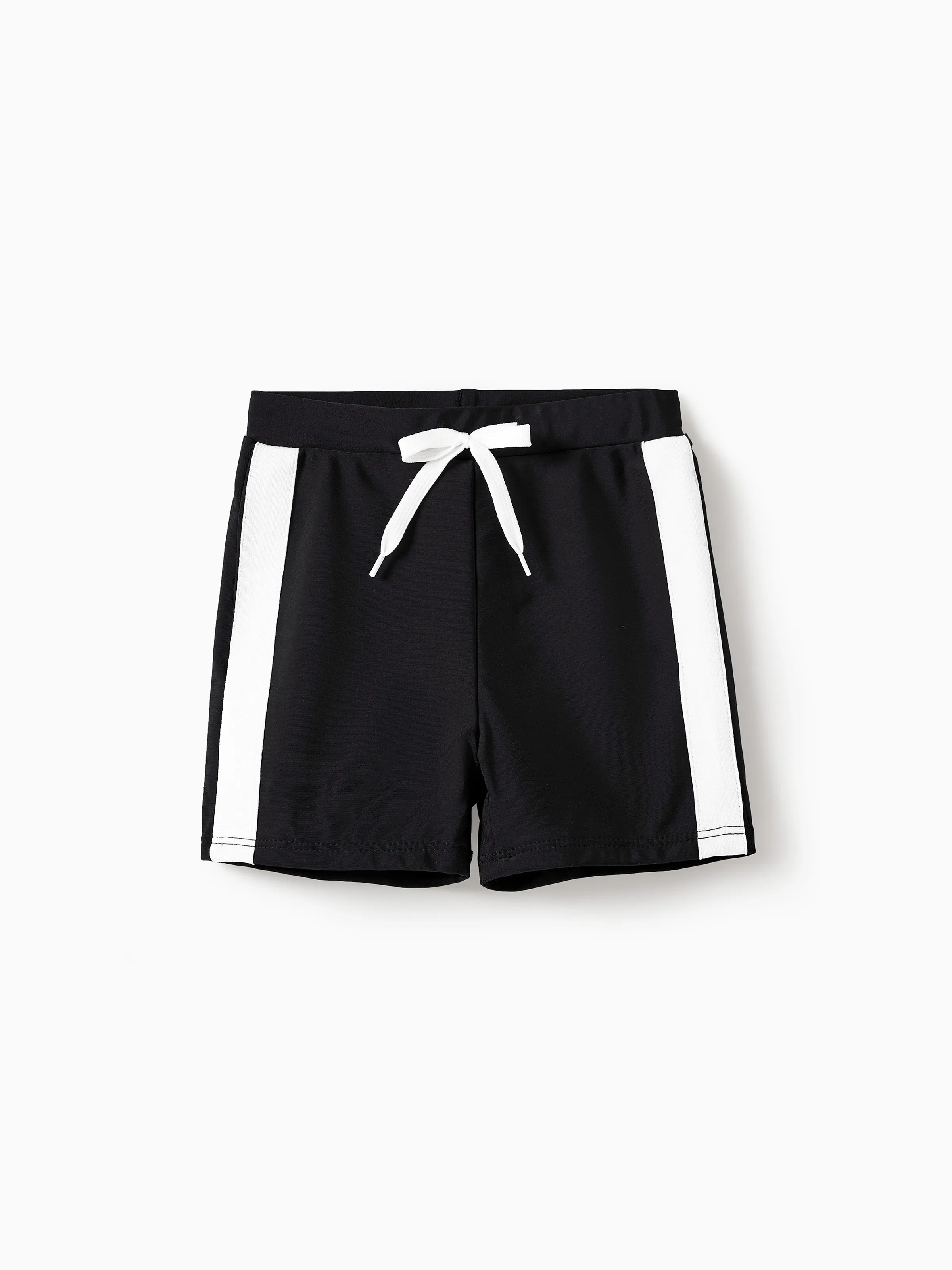 

Family Matching Black Drawstring Swim Trunks or Bow knot One-Piece Strap Swimsuit