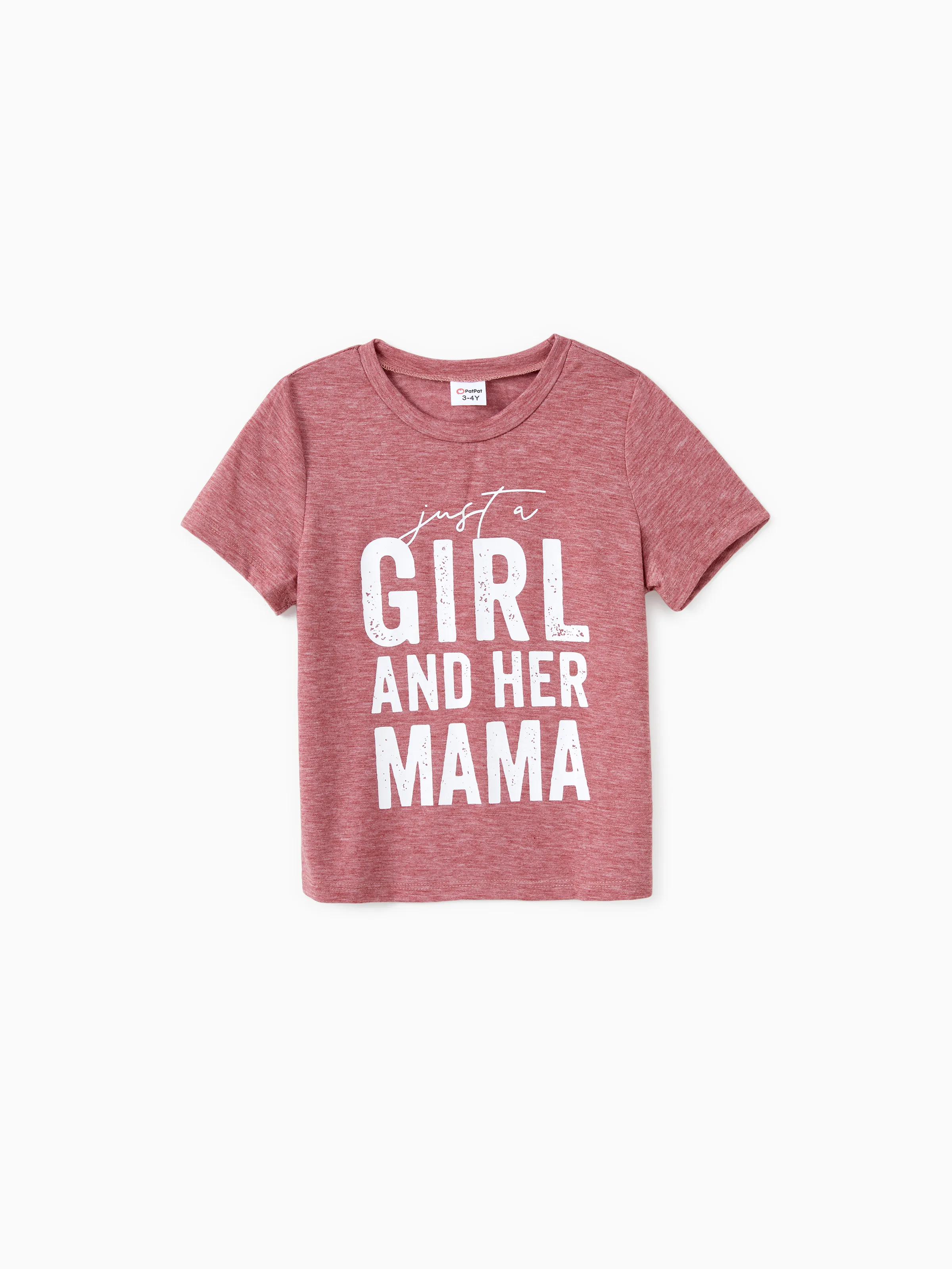 

Mommy and Me Short-sleeve Letter Print Tee