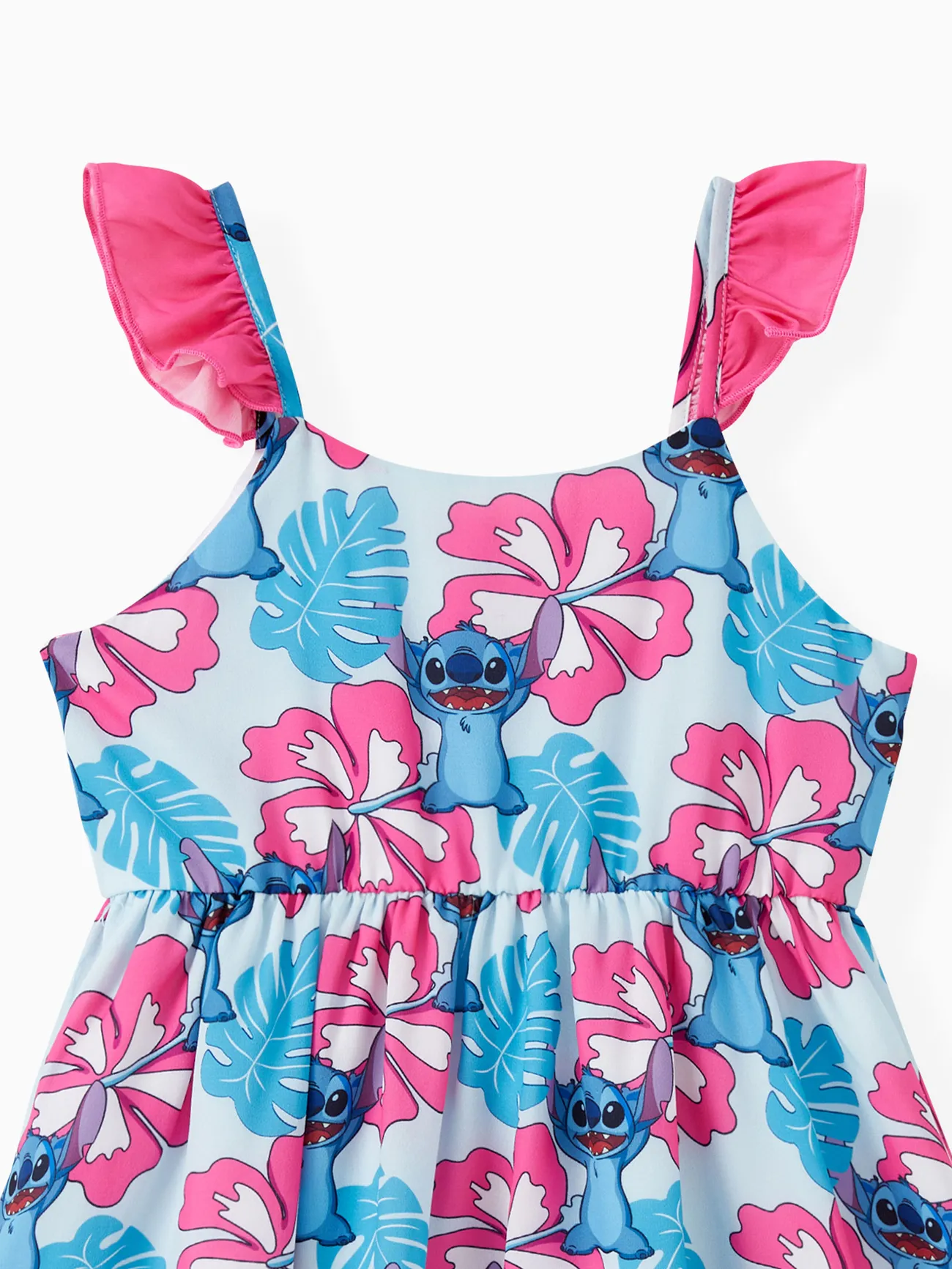 Girl - Disney Stitch Family Matching Naia™ Stitch and Hawaii Style Floral Print Sleeveless Dress/Onesie/Shirt - Multi-color - image 8