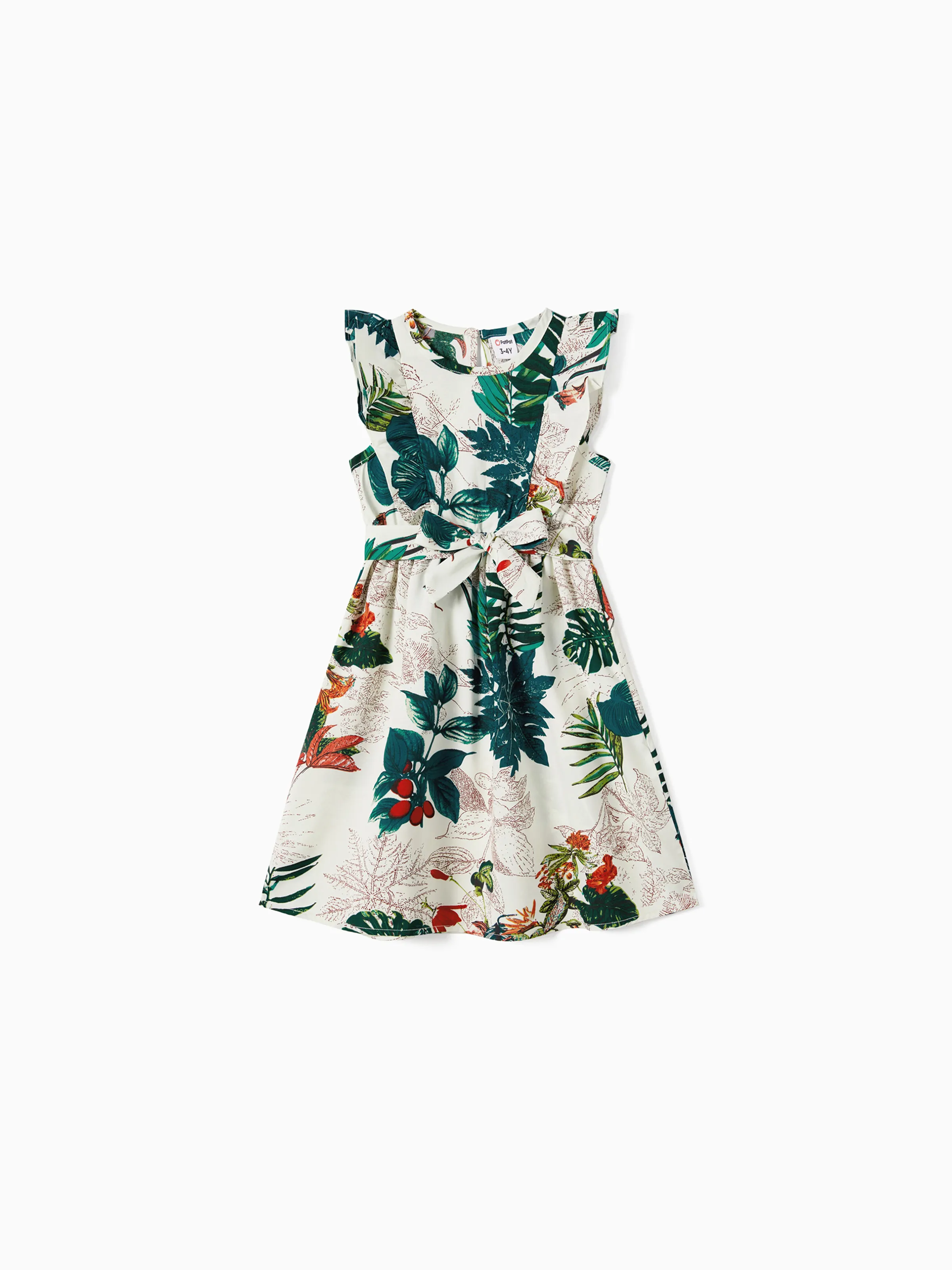 

Family Matching Allover Plant Floral Print Dresses and Short-sleeve Shirts Sets
