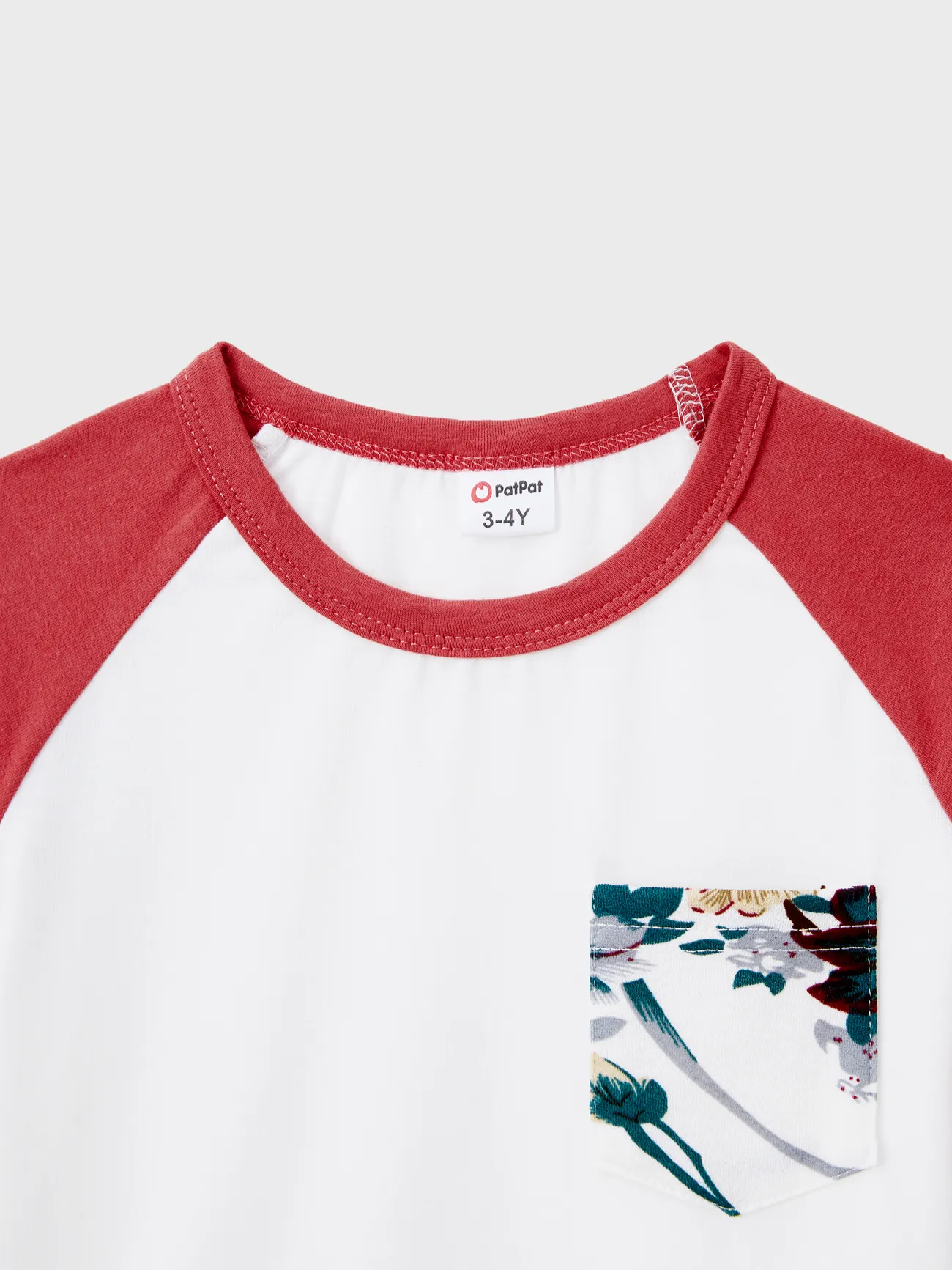 Boy - Family Matching All Over Floral Print Spaghetti Strap Dresses and Colorblock Short-sleeve T-shirts Sets - White - image 16