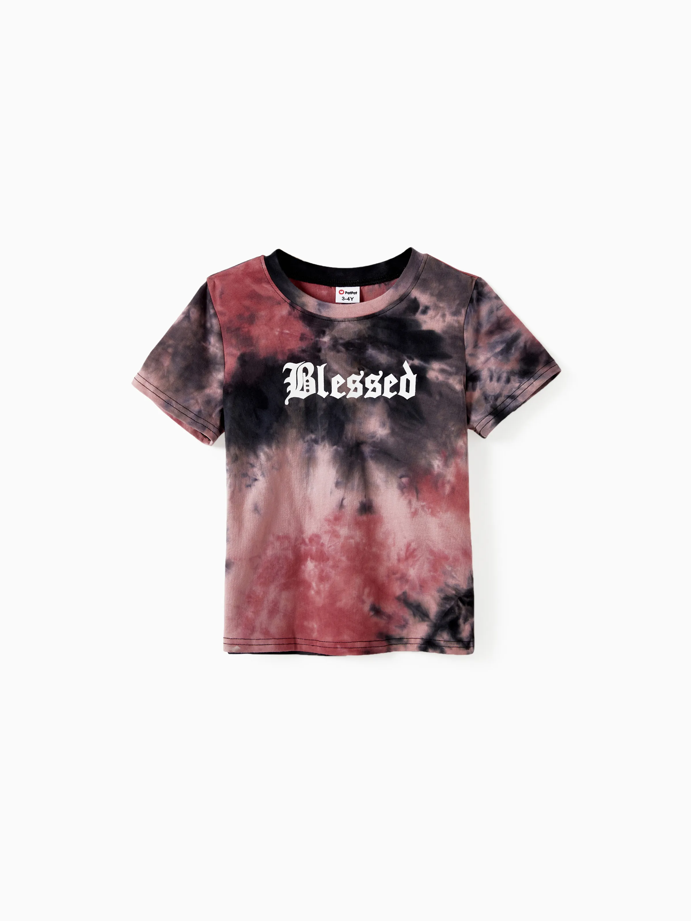 

Mommy and Me Blessed Theme Tie-Dye Short Sleeves Cotton Tops