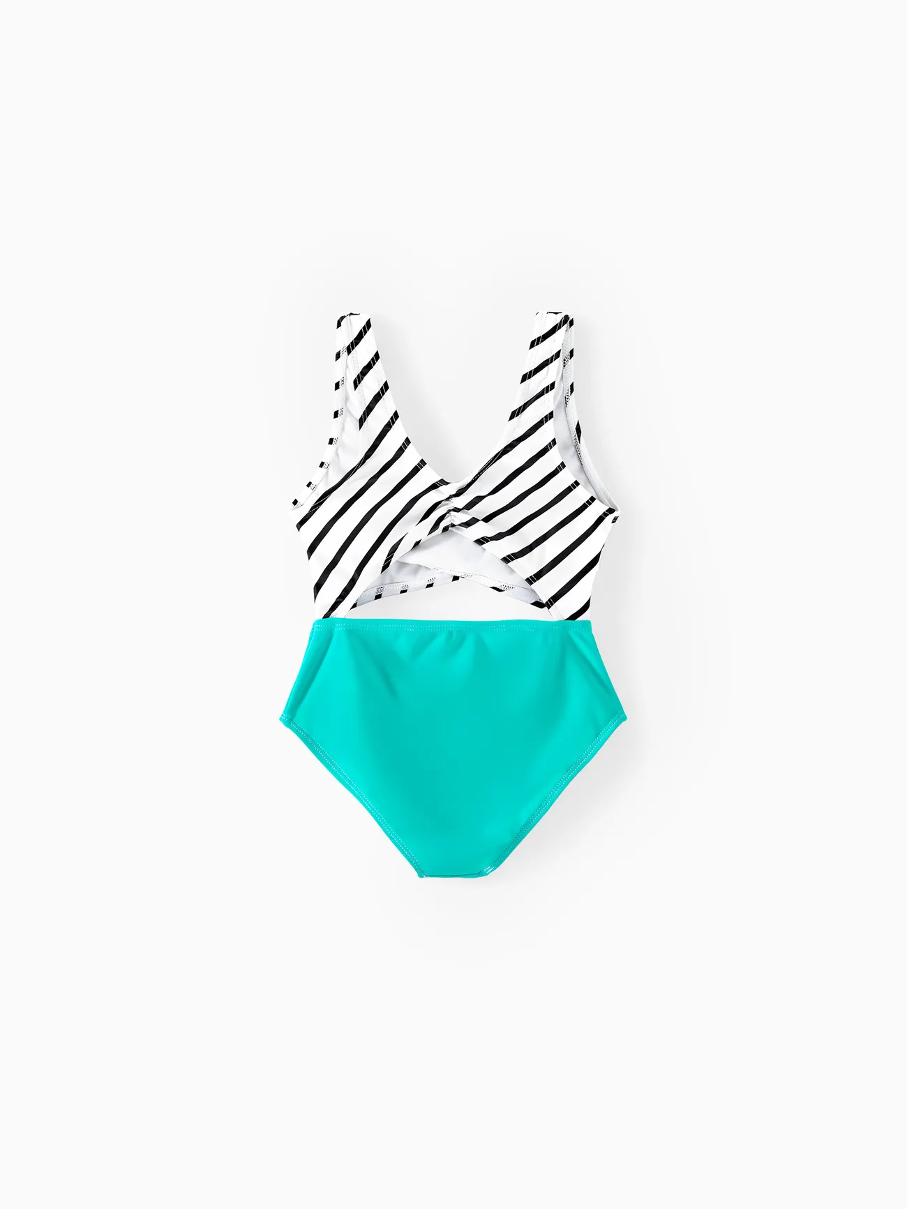 Girl - Matching Bathing suits for Family and Couple - Monokini for Women/Girls and Swim Trunks for Men/Boys - Green/White - image 8