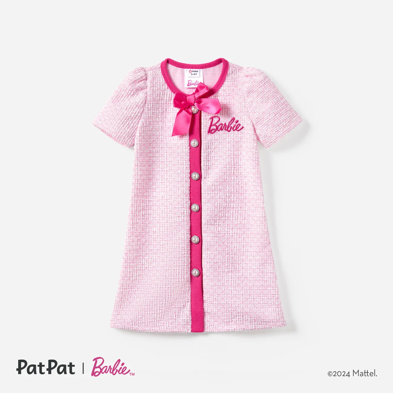 Barbie Dress Mommy & Me Girls Tweed Bowknot Matching