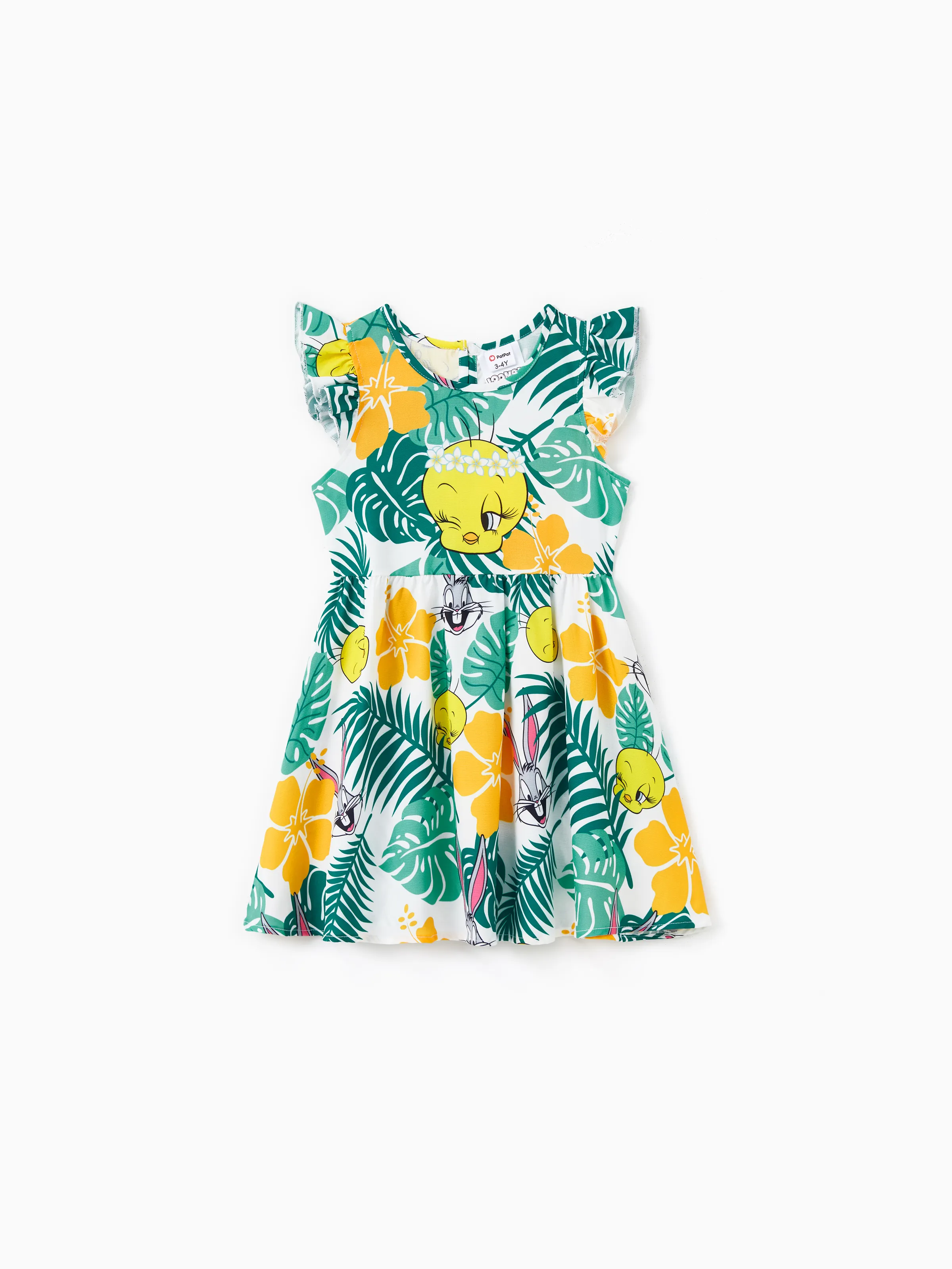 

Looney Tunes Family Matching Tropical Leaf Floral Print Onesie/Dress/Tee