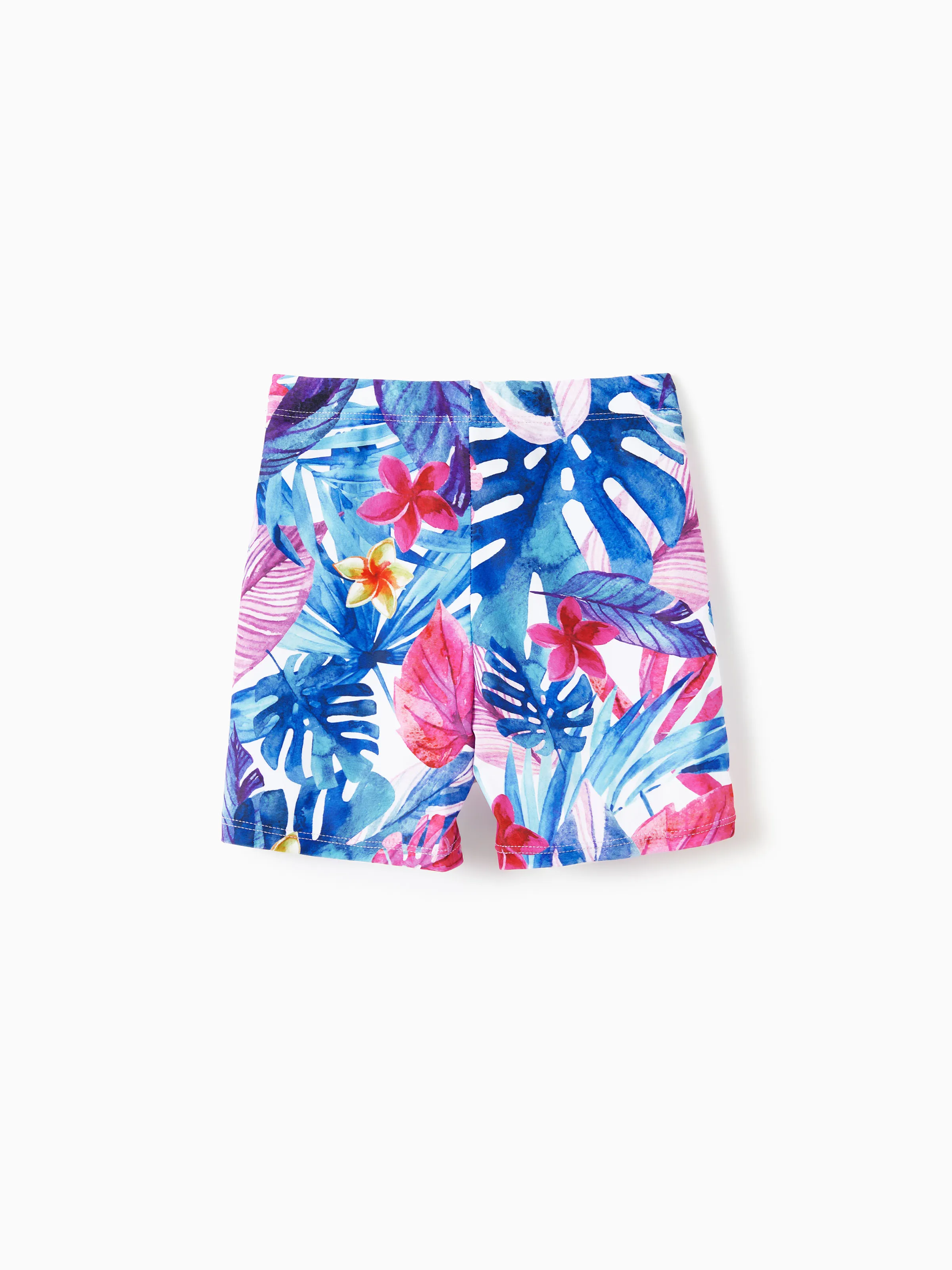 

Family Matching Floral Drawstring Swim Trunks or Flutter Sleeves One-Piece Twist Knot Spliced Swimsuit
