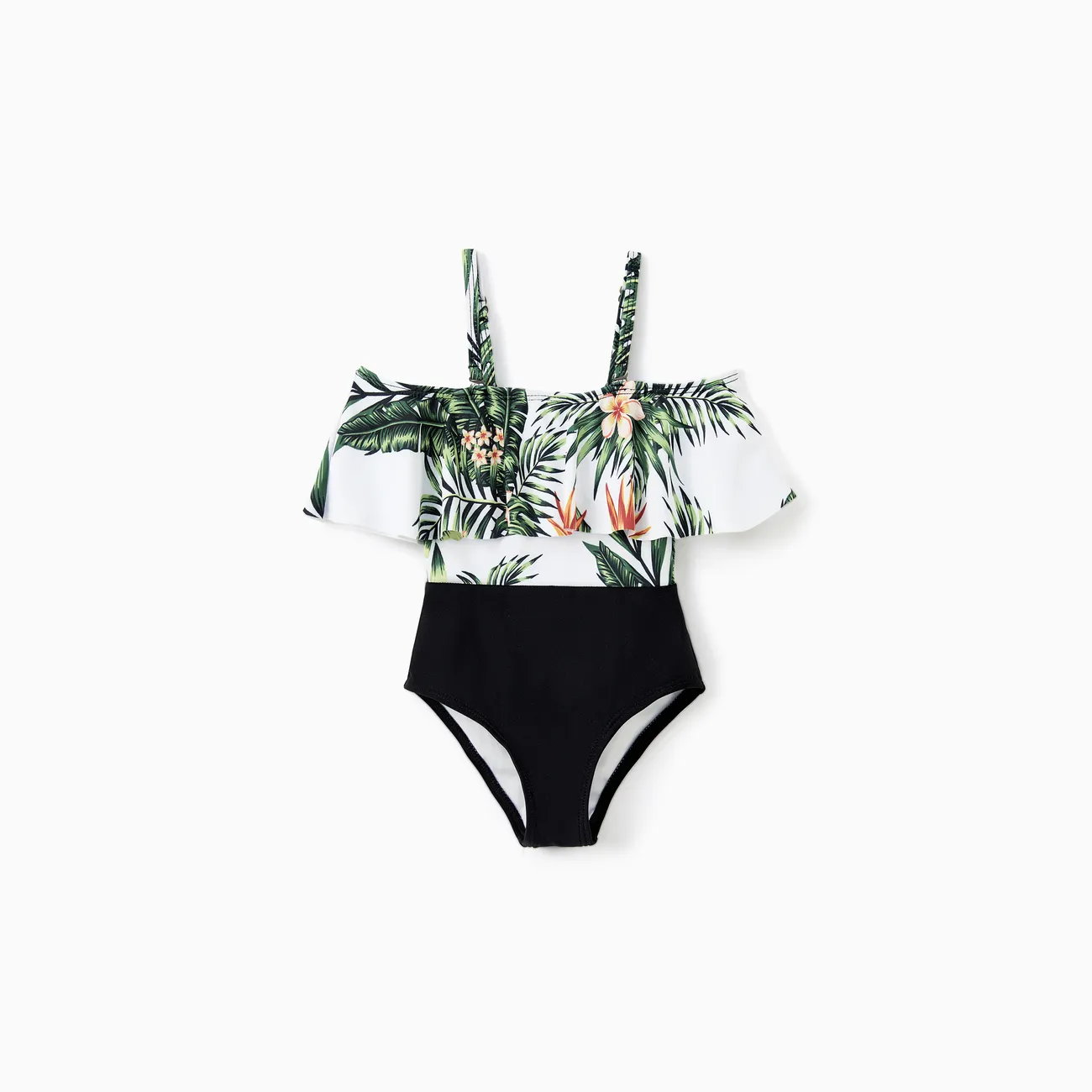 One Piece Plant Printed Family Matching Swimsuit