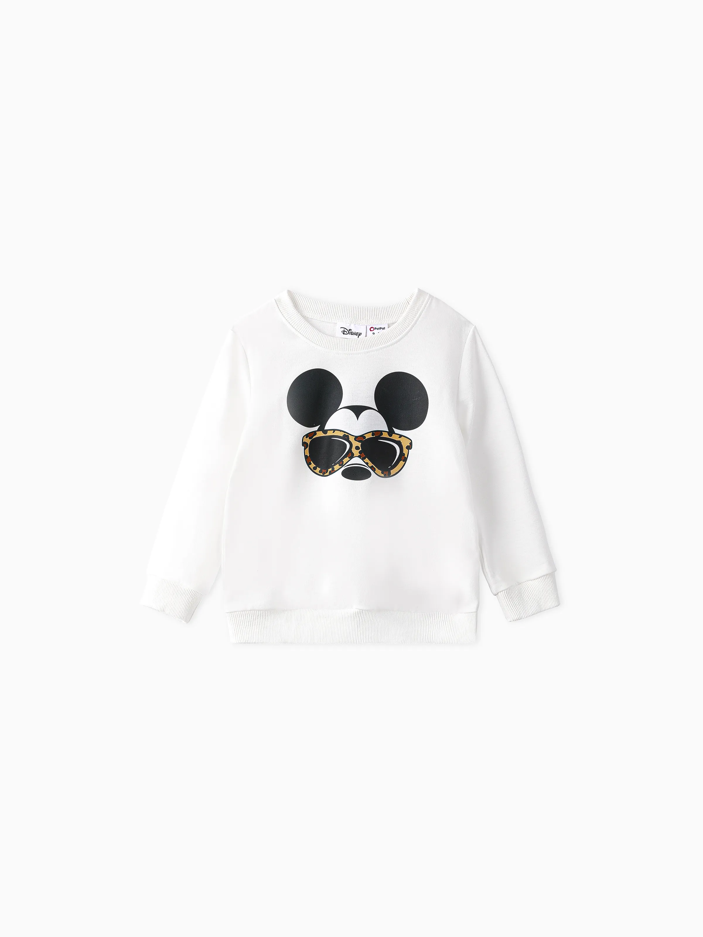 

Disney Mickey and Friends Family Matching Character Print Long-sleeve White Top