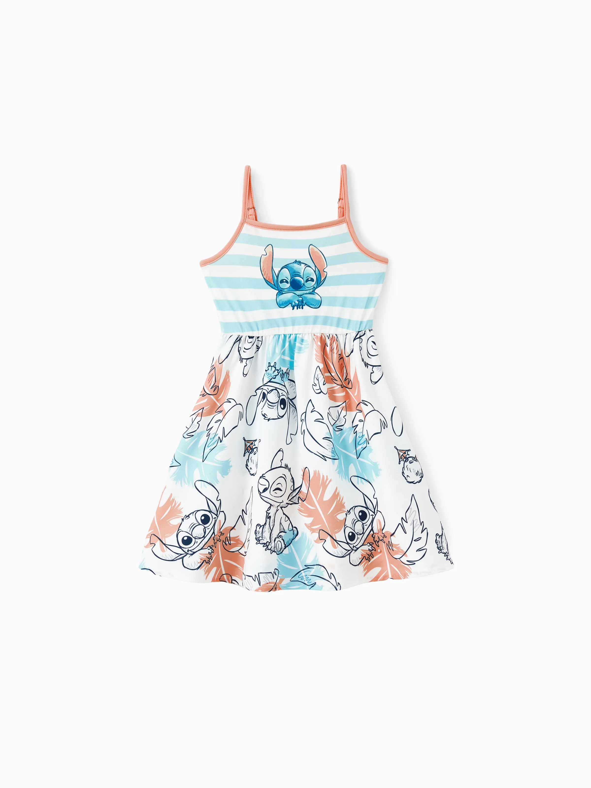 

Disney Stitch Family Matching Tropical Flower Gradient Print T-shirt/Sleevelss Dress