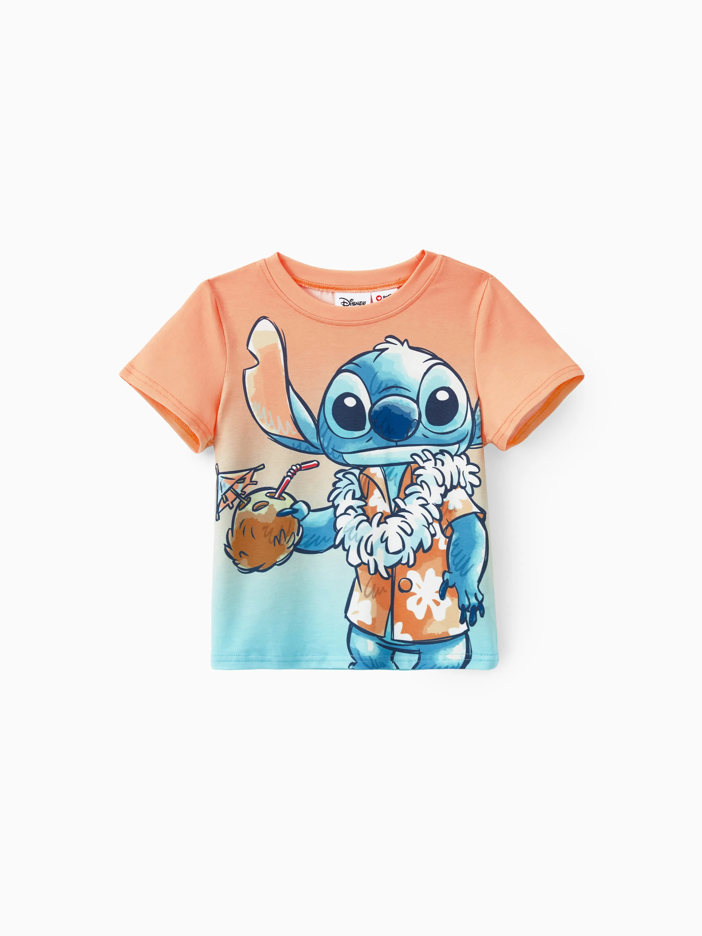 

Disney Stitch Family Matching Tropical Flower Gradient Print T-shirt/Sleevelss Dress