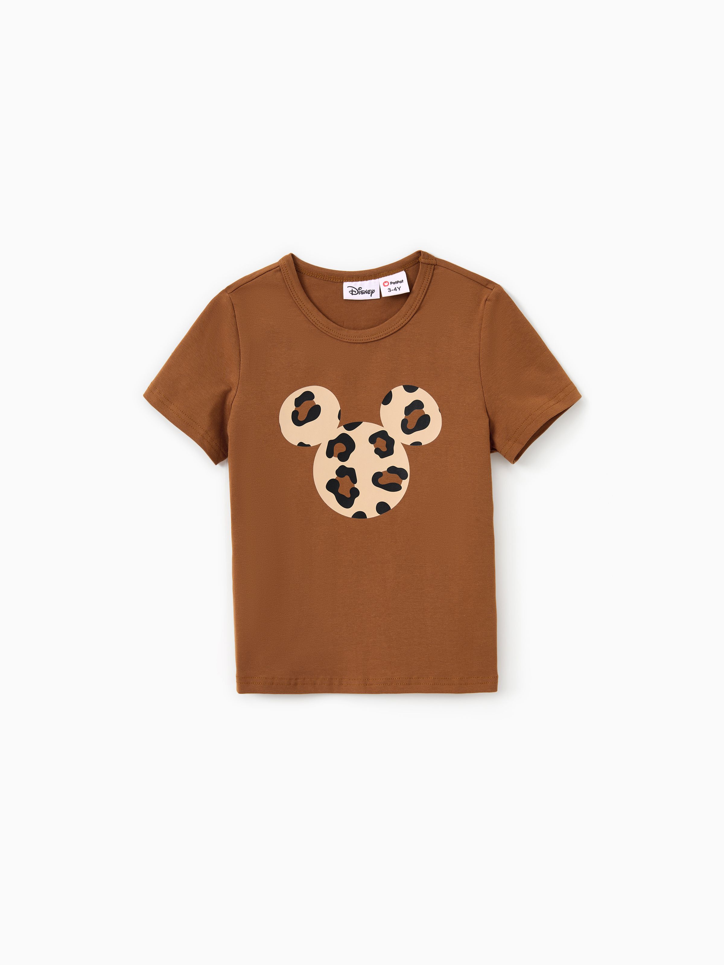 

Disney Mickey and Friends Familiy Matching Minnie and Mickey Leopard Print Onesie/Dress/Tee