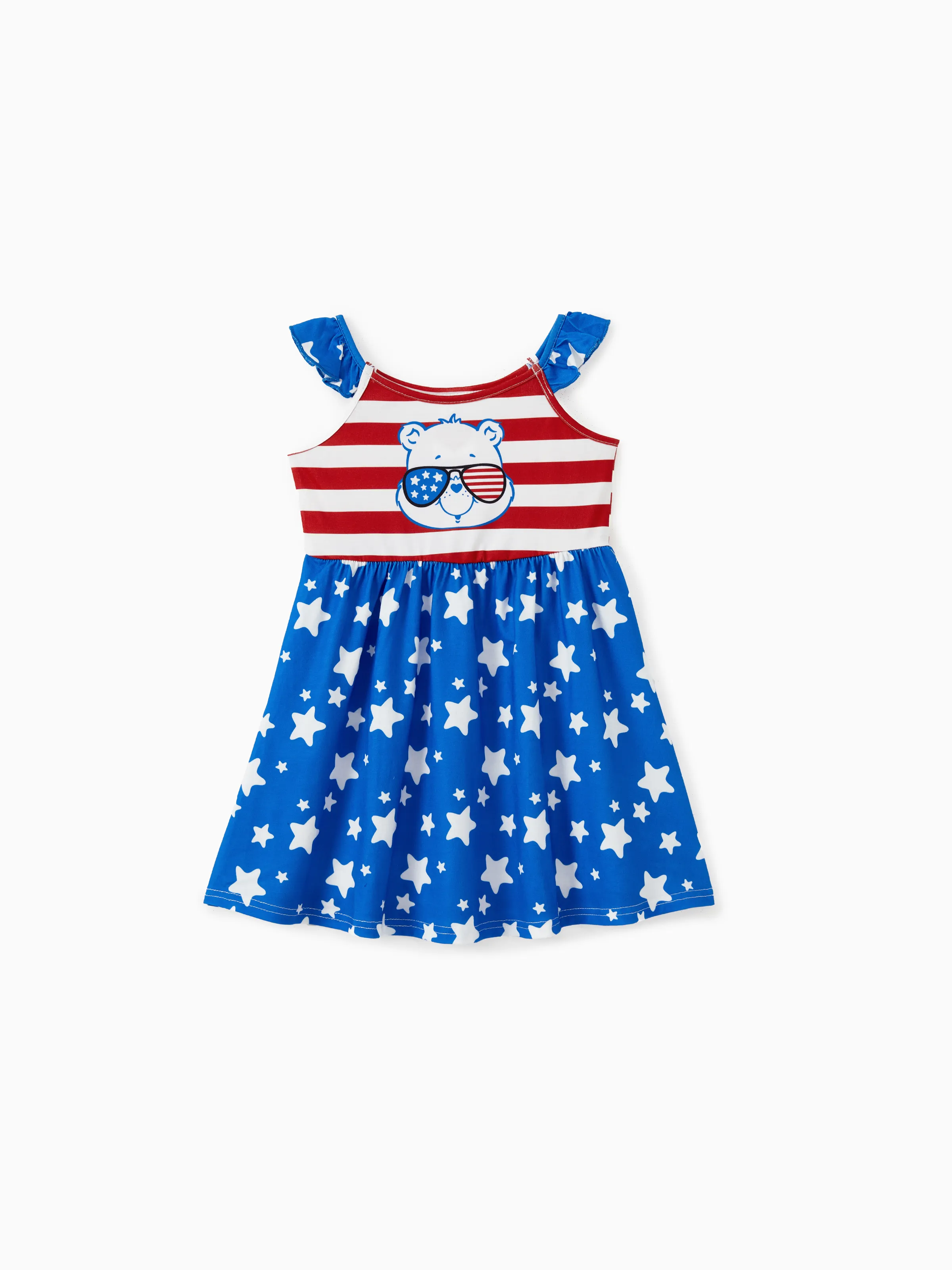 

Care Bears Family Matching Independence Day Character Striped Print Tee/Sleeveless Dress