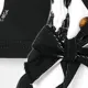 L.O.L. SURPRISE! Kid Girl 2pcs Character Print Long-sleeve Top and Plaid Skirt Set  Black