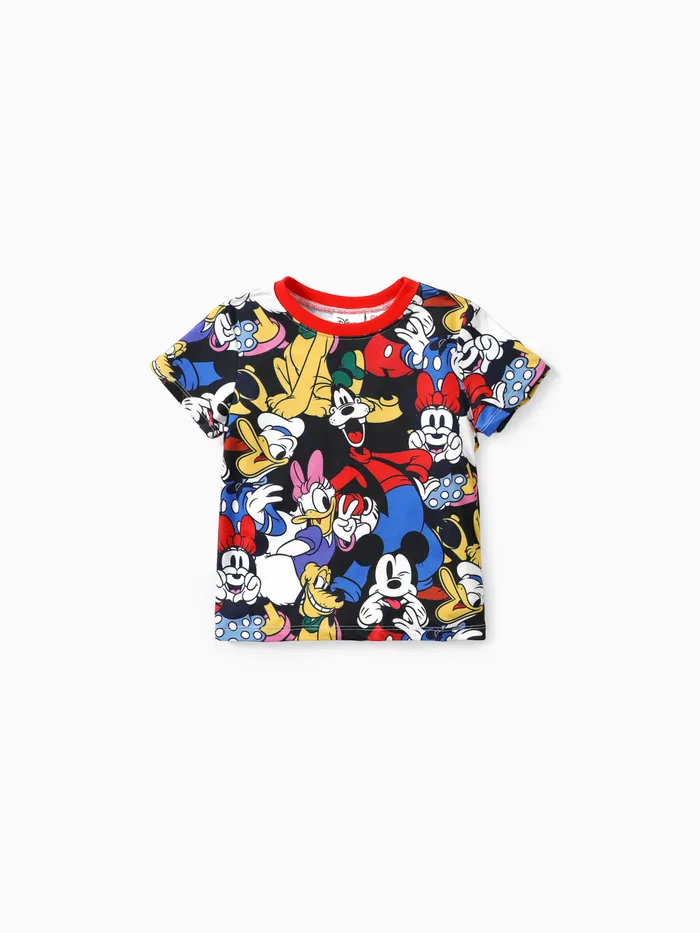 Disney Mickey e Amigos 1pc Criança / Crianças Menina / Menino Naia™ Personagem All-over Graffiti Print Dress/T-shirt