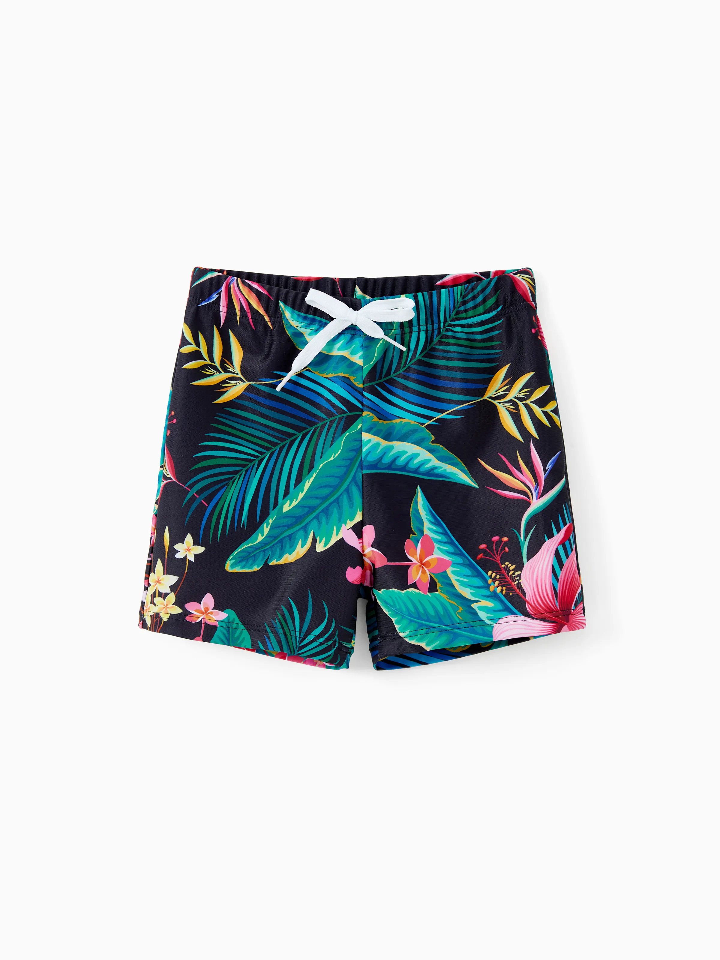 

Family Matching Allover Plant Print Crisscross One-Piece Swimsuit and Swim Trunks