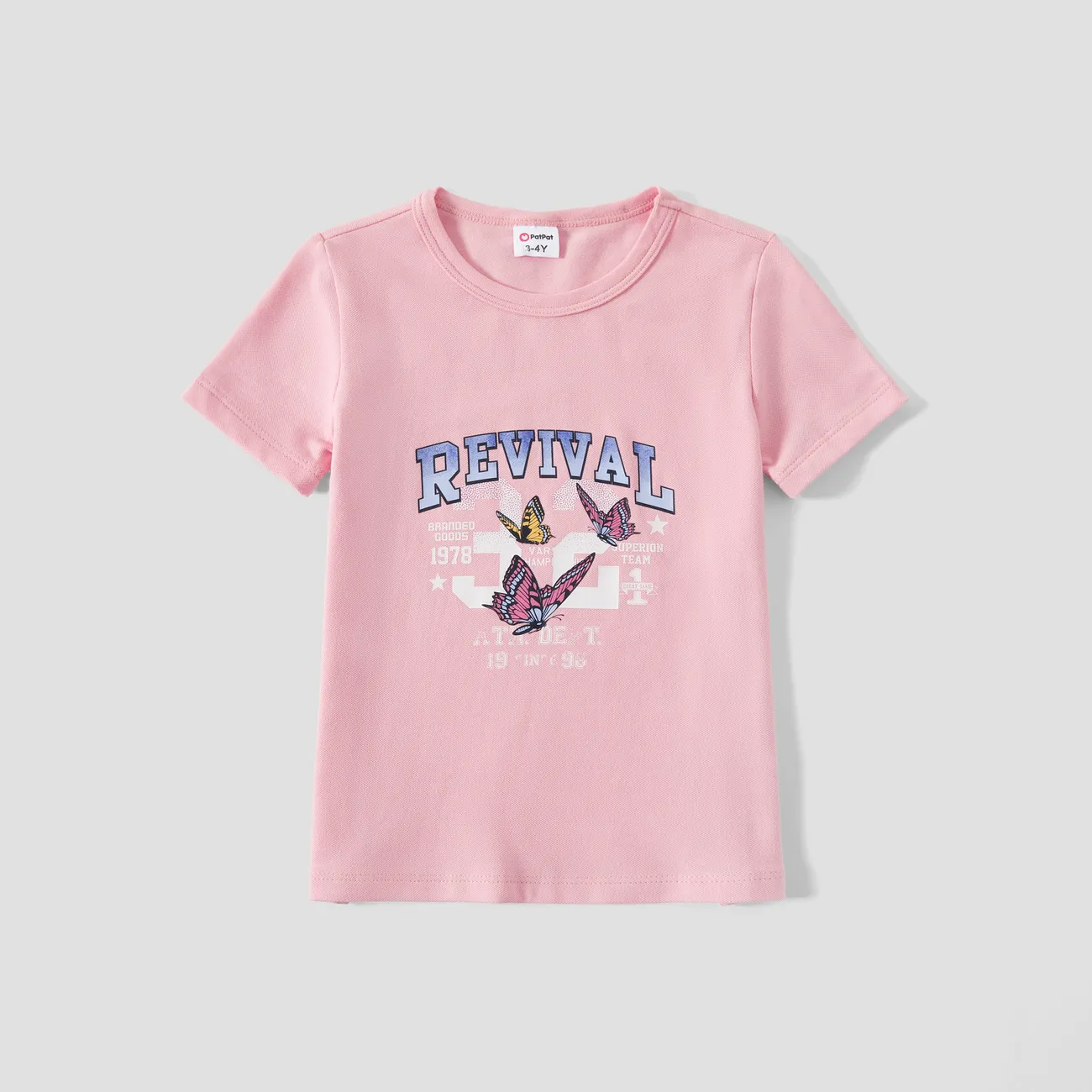 Mommy and Me Cotton Butterfly Print Revival Graphic Tee