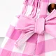 L.O.L. SURPRISE! Kid Girl 2pcs Character Print Long-sleeve Top and Plaid Skirt Set  Pink