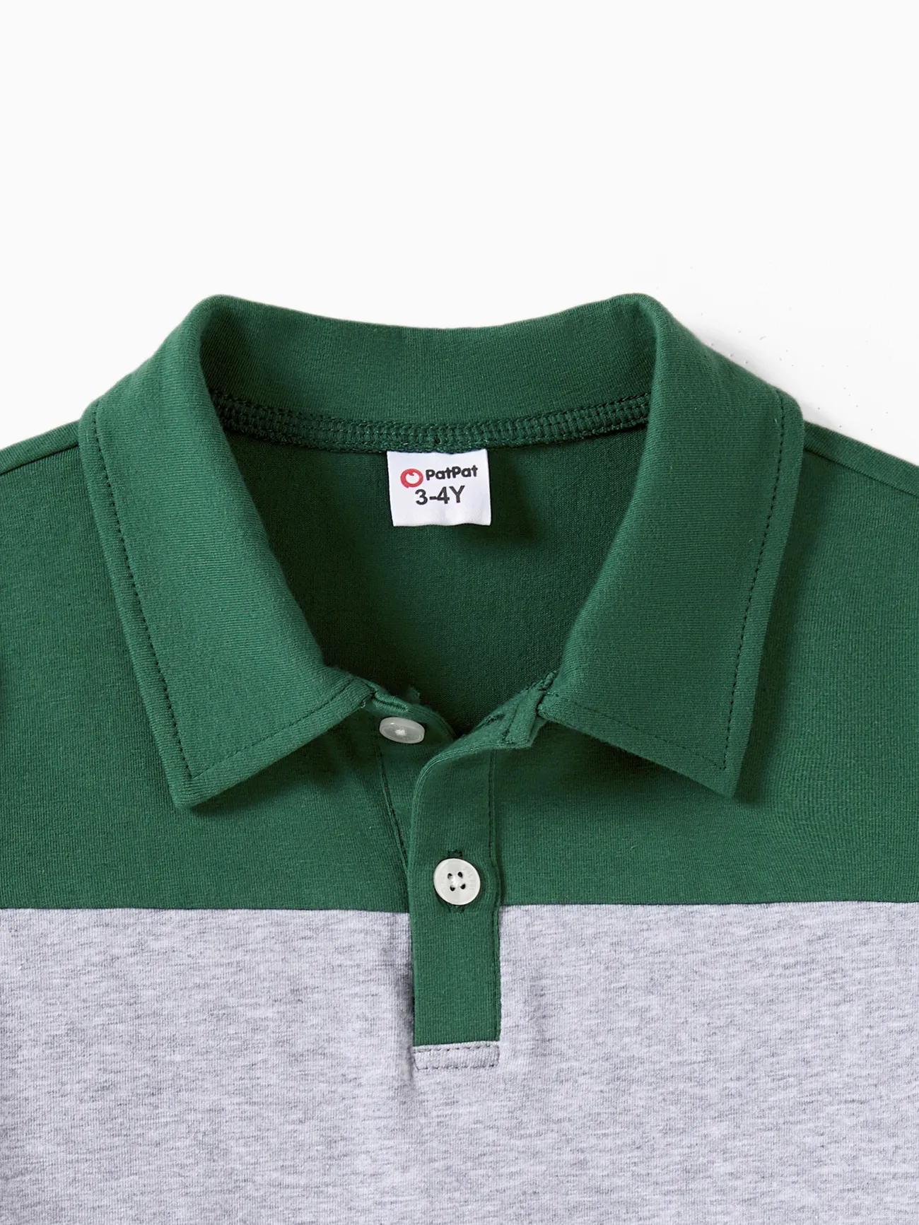 Boy - Family Matching Sets Color Block Polo Shirt or High Neck Halter Ruffle Hem Boho Dress - Green - image 17