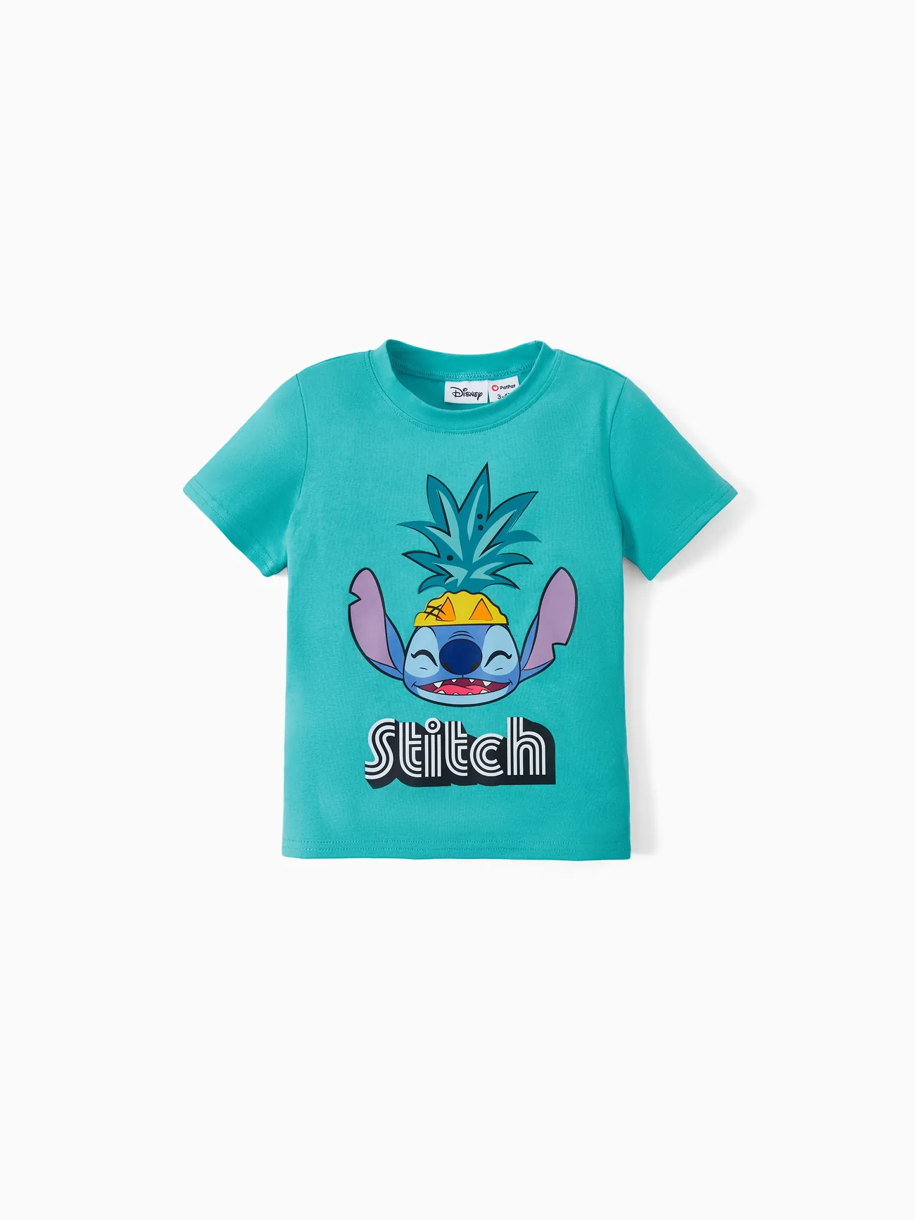 Boy - Disney Stitch Tee Shirts(Cotton)/ Dresses for Family - Tropical Flower and Plant Hawaii Style - Green - image 17