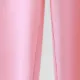 Pantalones elásticos de color liso para niño/niña Rosado