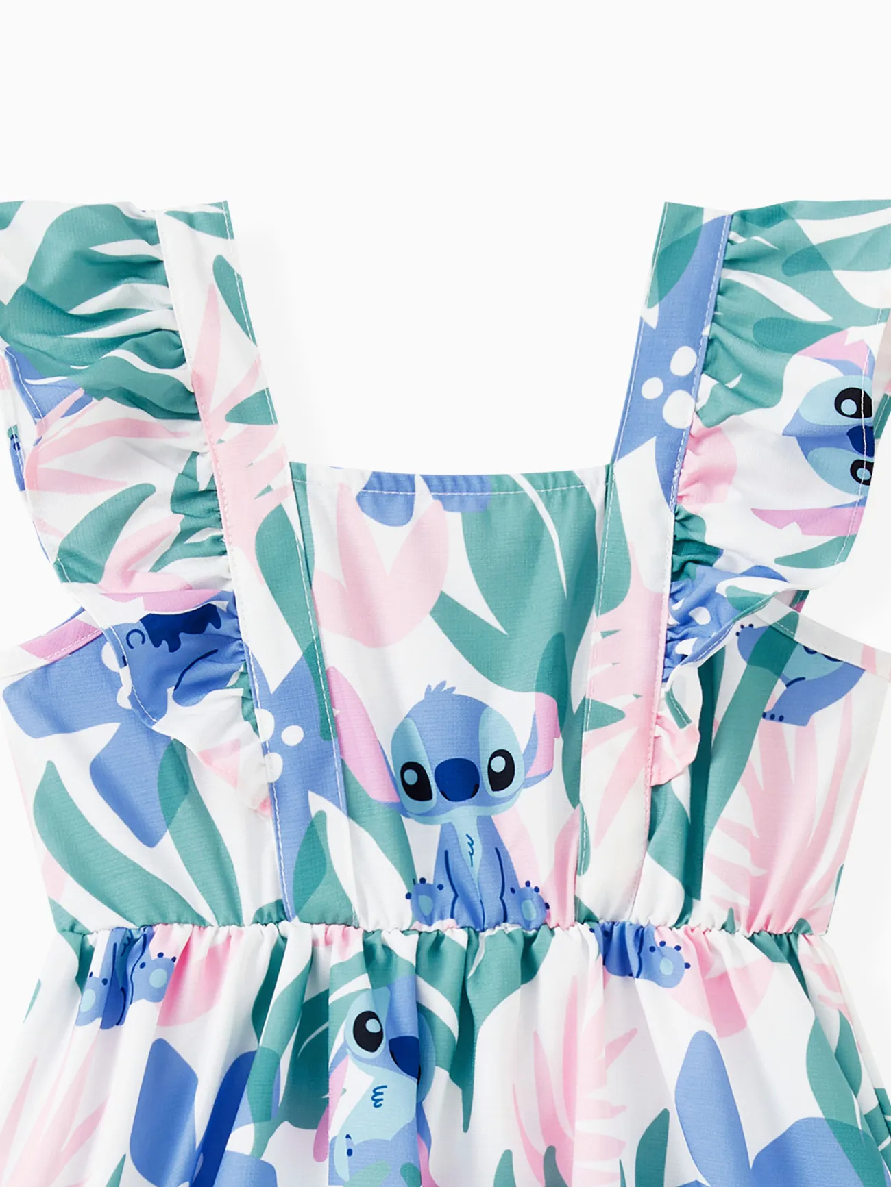 Girl - Stitch Dresses & T-Shirts - Family Disney Outfits with Floral Plant Print - MultiColour - image 8
