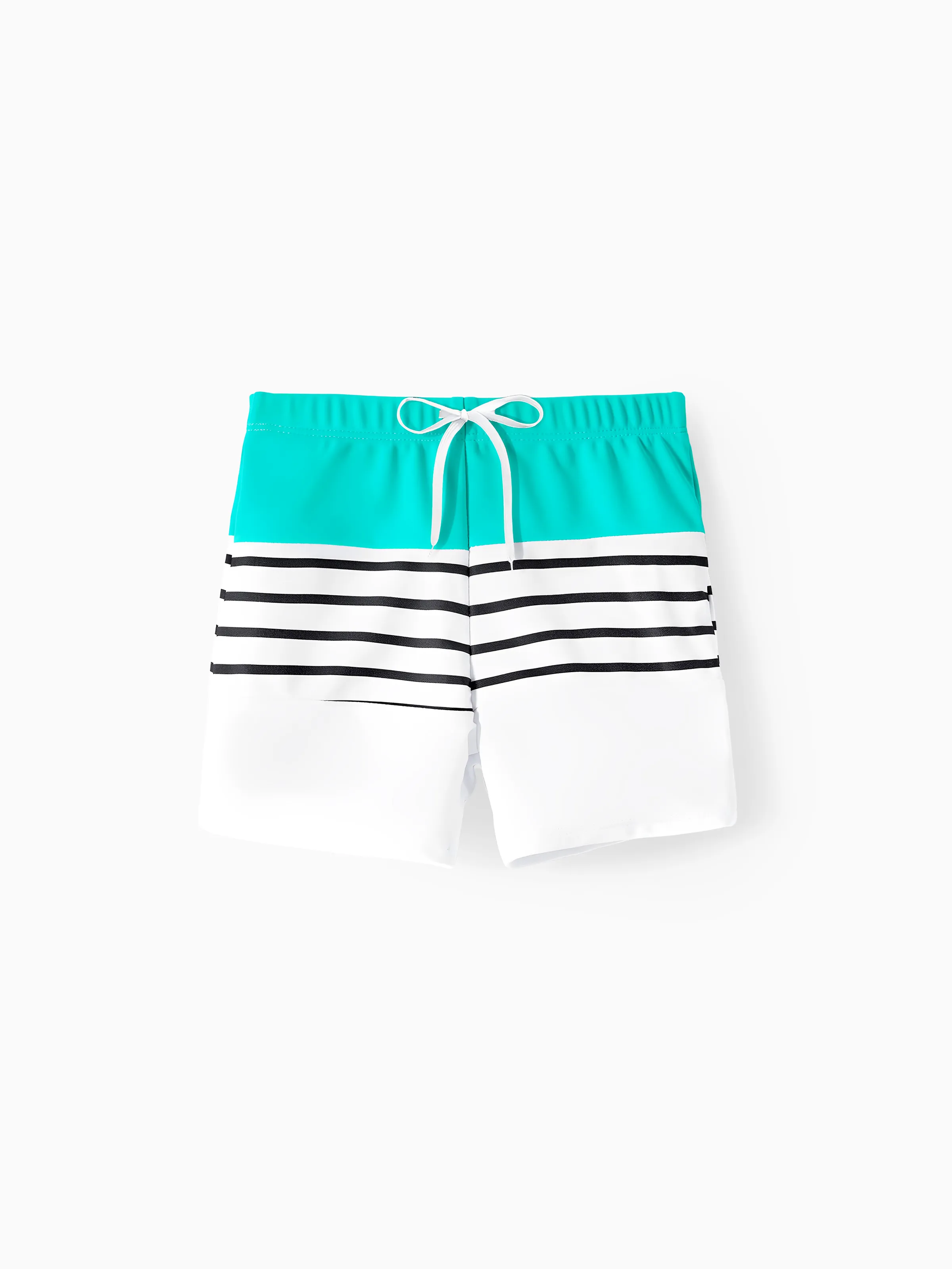 

Family Matching Striped Spliced Cut Out One-piece Swimsuit and Colorblock Swim Trunks