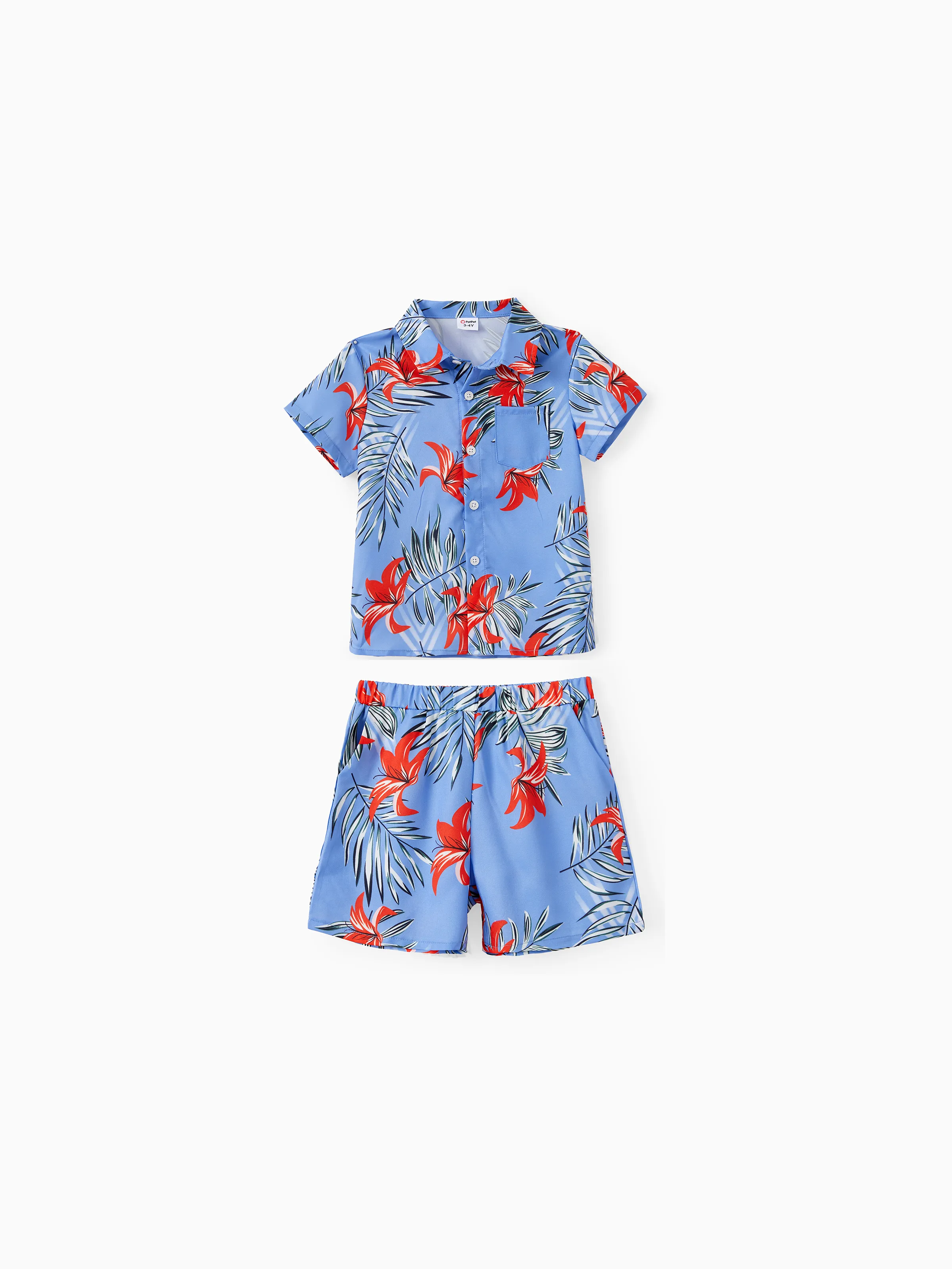 

Mommy and Me Floral Pattern Set with Pockets or Open Shoulder Ruffle Hem Strap Dress with Hidden Snap Button