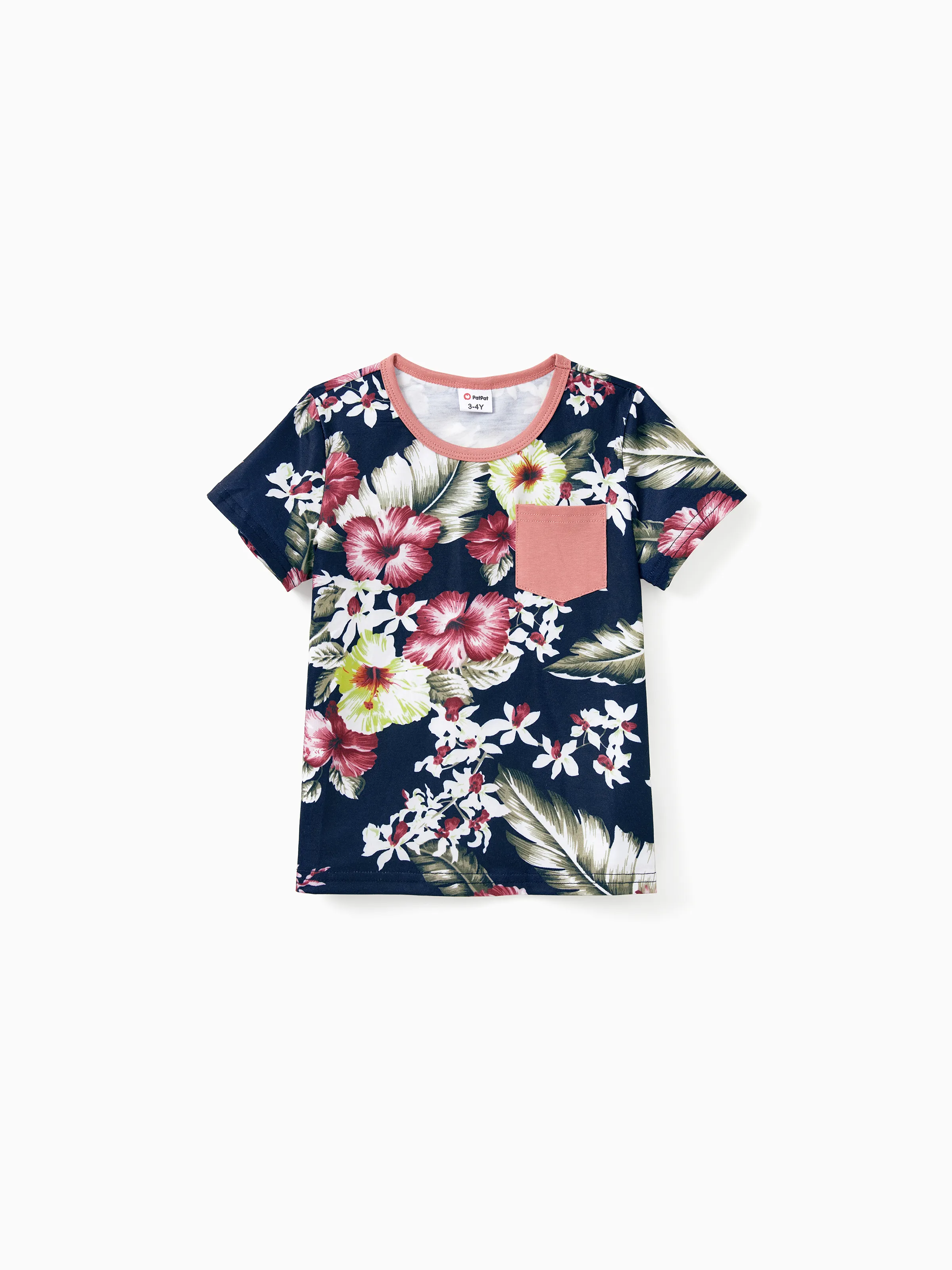 

Family Matching Sets Floral Panel Tee or Button Up Belted Strap Dress with Pockets