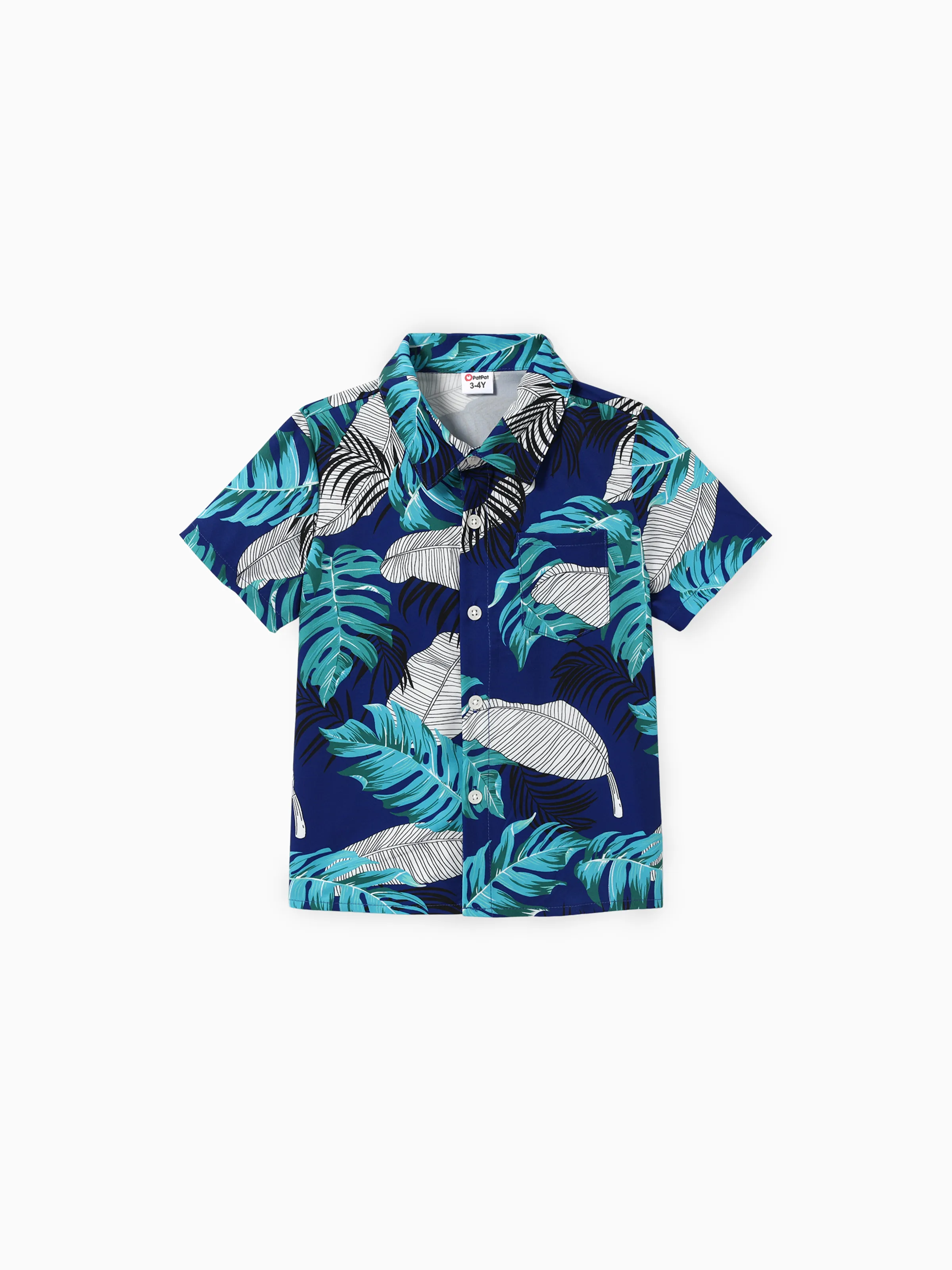 

Family Matching Feather and Leaf Pattern Wrap Strap Dress and Beach Shirt Sets