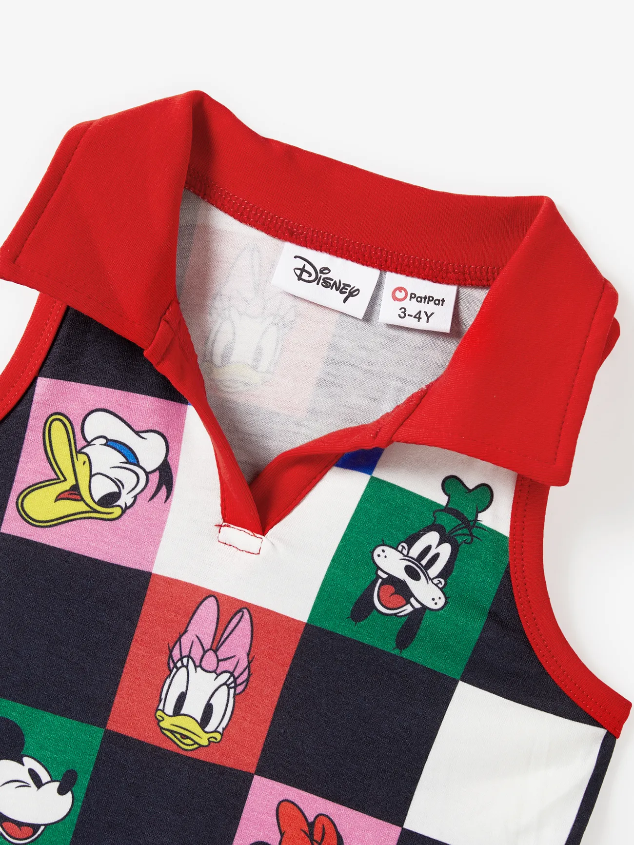 Girl - Disney Family Shirts and Dresses with Mickey, Minnie Mouse, Donald, Daisy Duck, Goofy, Pluto Checker Print - Multi-color - image 8
