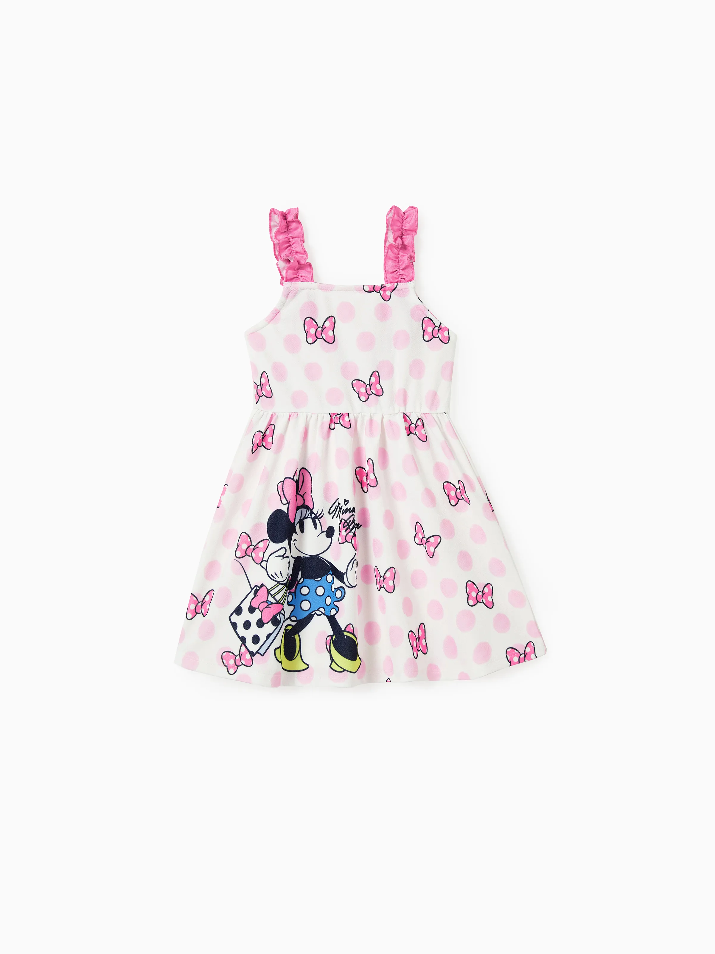 

Disney Mickey and Friends Mommy and Me Sweet Bow Polka dots Print Sleeveless Dress/Romper