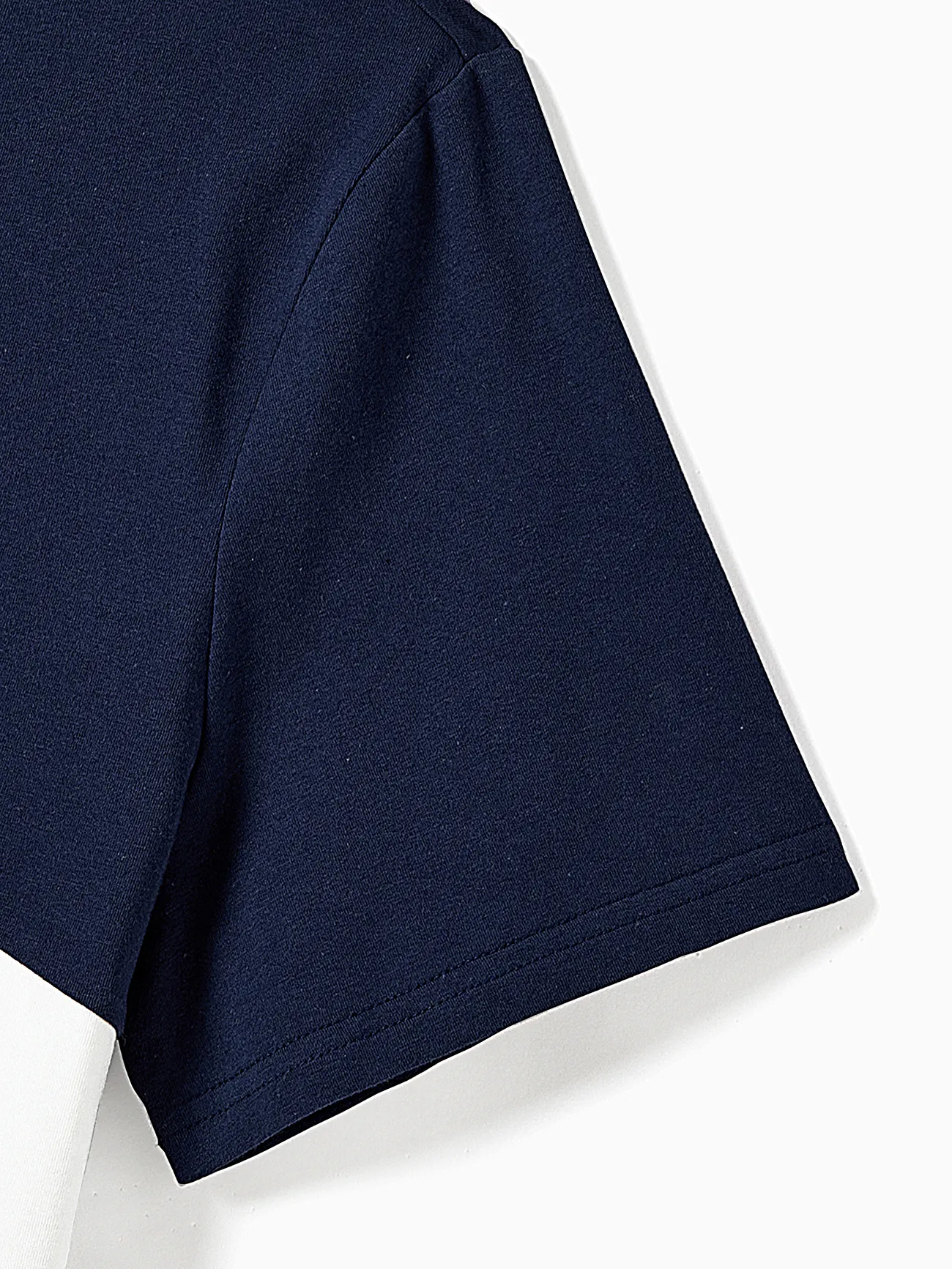 Men - Family Matching Casual Dress or T-Shirt, Solid Color, Fabric Stitching - royalblue - image 24