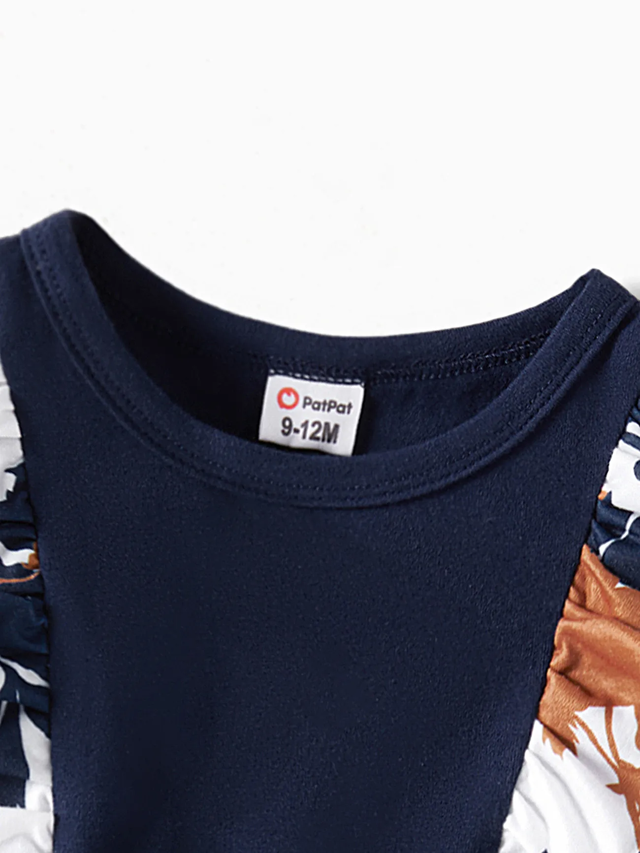 Baby Girl - Family Matching Casual Dress or T-Shirt, Solid Color, Fabric Stitching - royalblue - image 14
