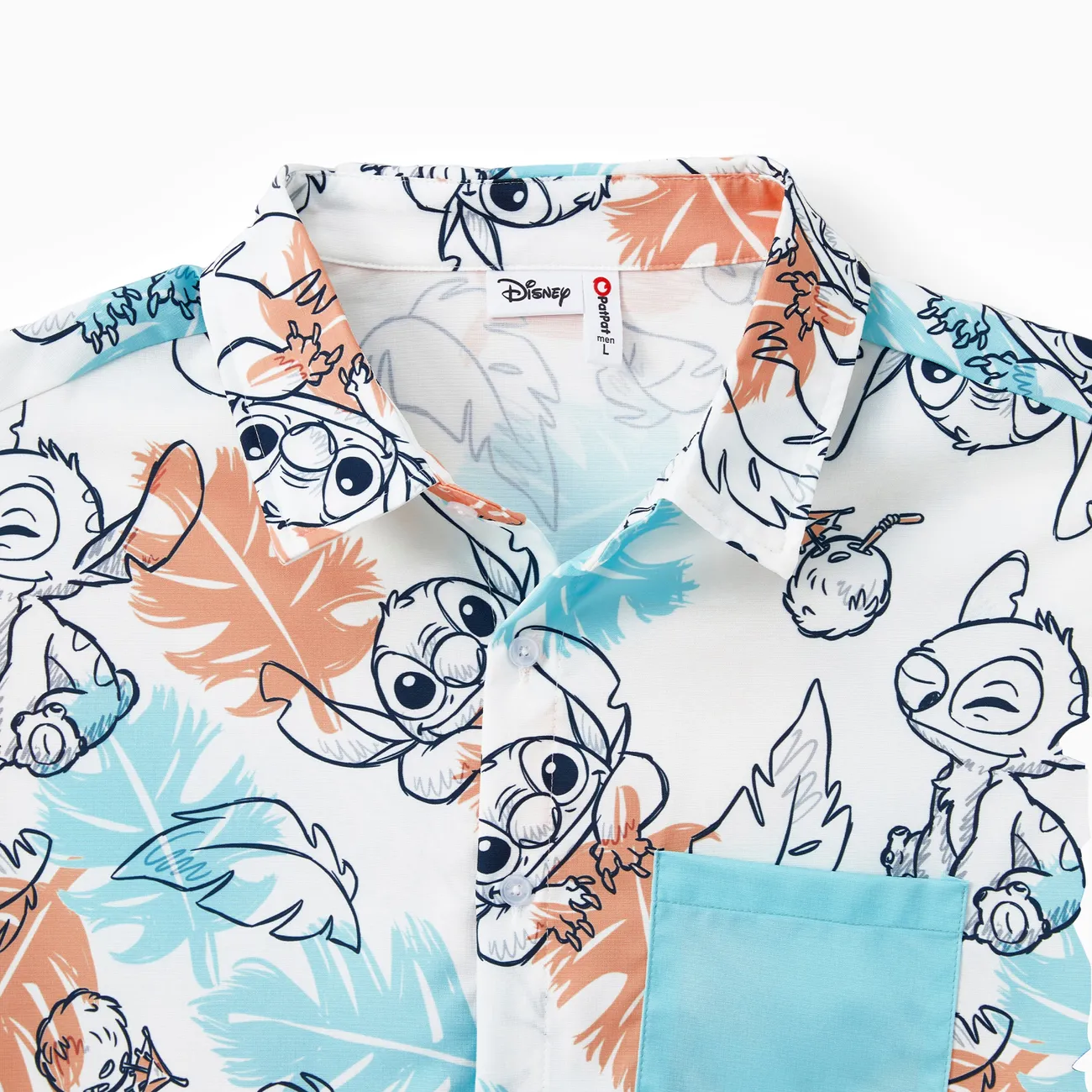 Men - Disney Family Shirts - Stitch Tee/Dresses with Tropical Flower Gradient - MultiColour - image 23
