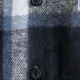 criança menino gola de lapela design de botão camisa xadrez de manga comprida Azul