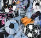 Kinder 2pcs Flammhemmendes bedrucktes Heimkleidungsset für Jungen - Ball Element Casual Design grau