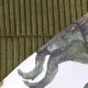 2 Stück Baby Jungen Stoffnähte Dinosaurier Lässig Langärmelig Baby-Sets Armeegrün