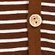 Stripe Print Short-sleeve Baby Jumpsuit Brown