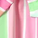 Kid Girl Stripe Belted Halter Dress Pink