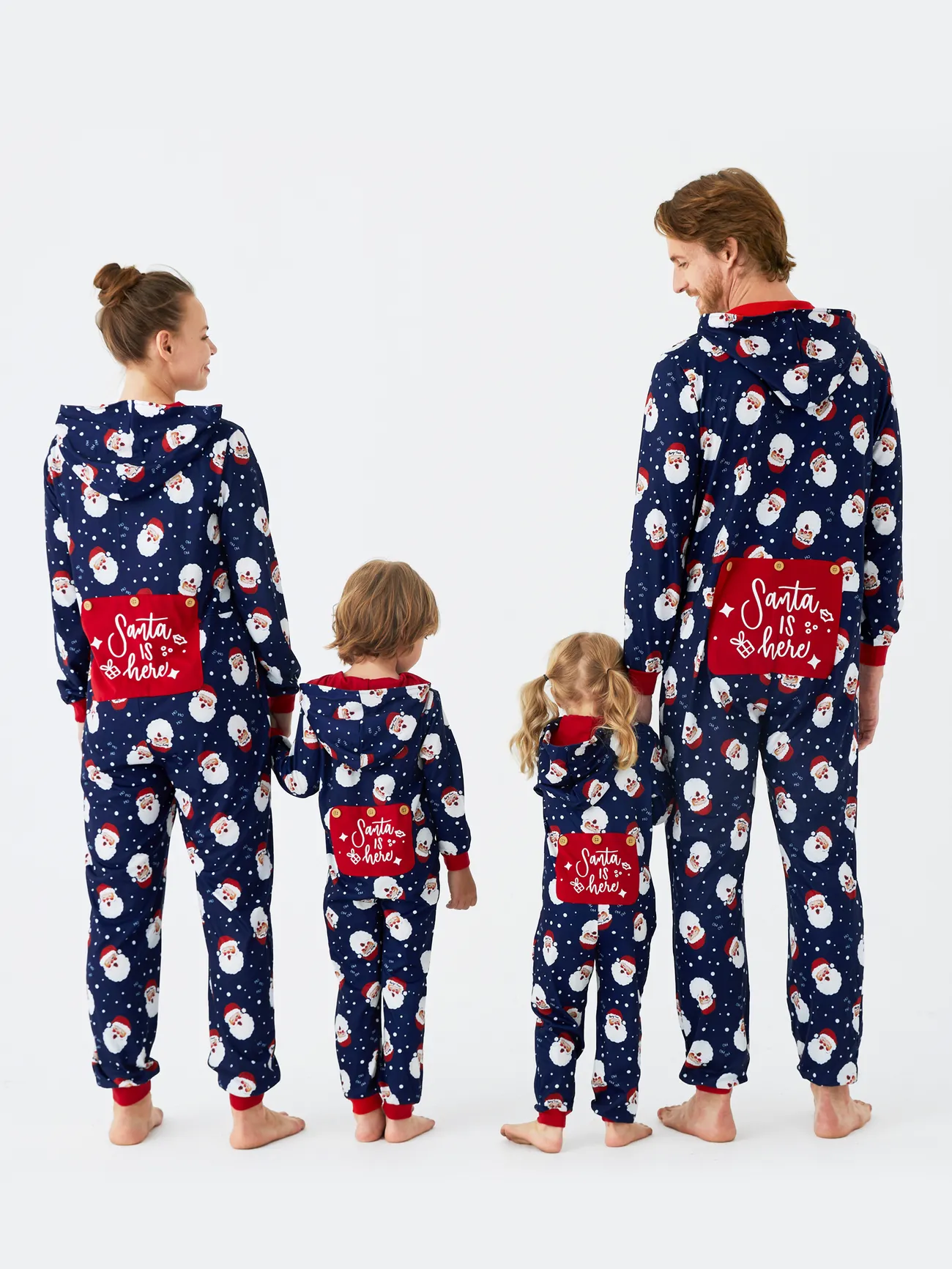 Christmas Onesie Blue - Santa Pajamas Sets for Matching Family