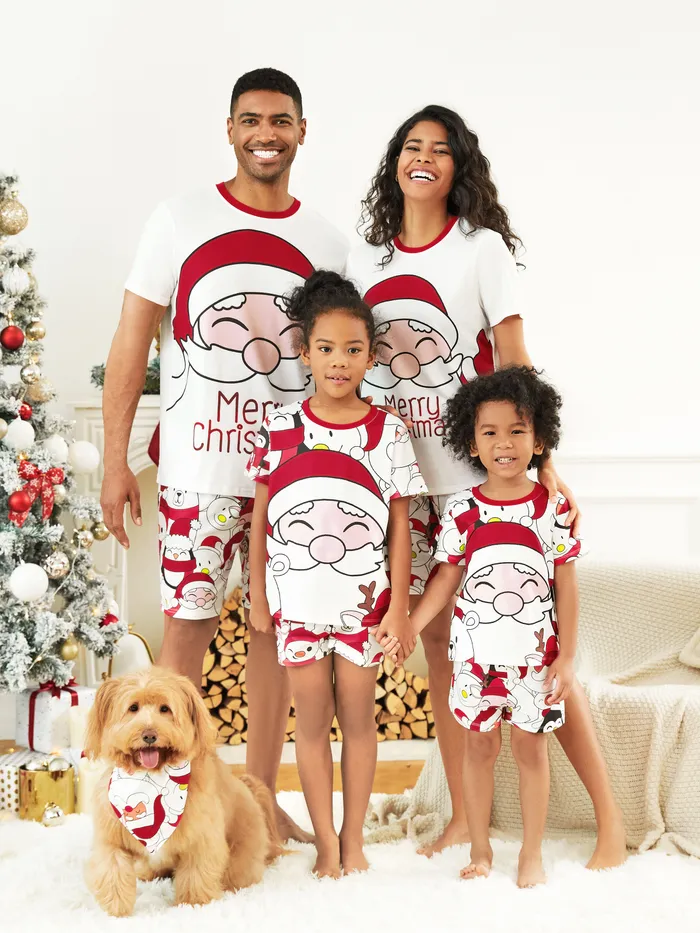 Natal Look de família Manga curta Conjuntos de roupa para a família Pijamas (Flame Resistant)