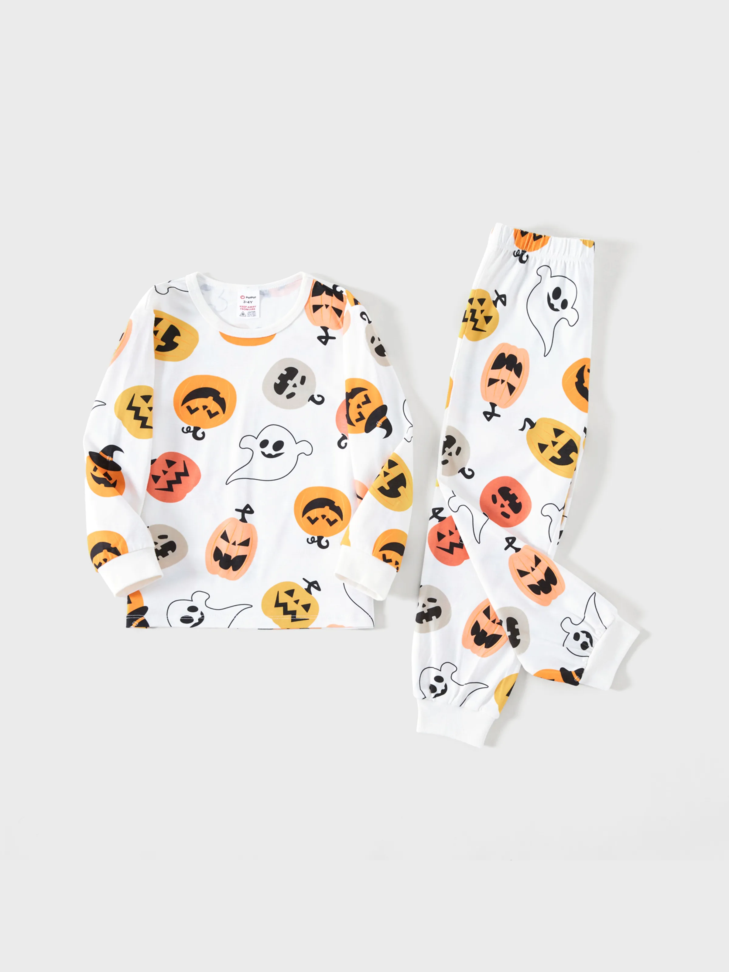 

Halloween Family Matching All Over Pumpkin & Ghost Print Pajamas sets