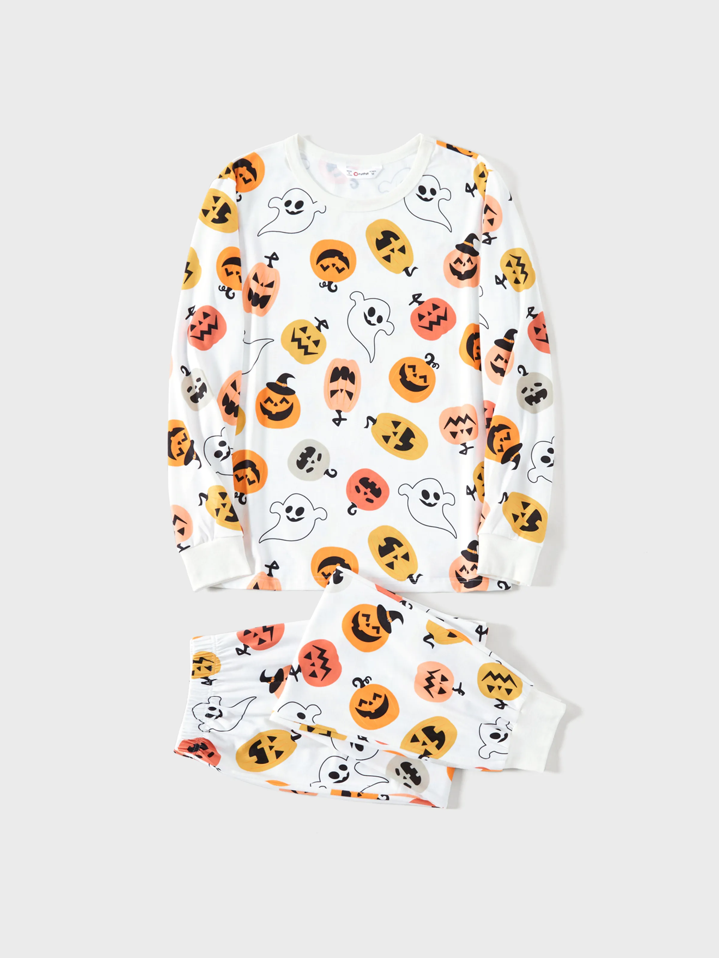 Halloween Family Matching All Over Pumpkin & Ghost Print Conjuntos de pijamas