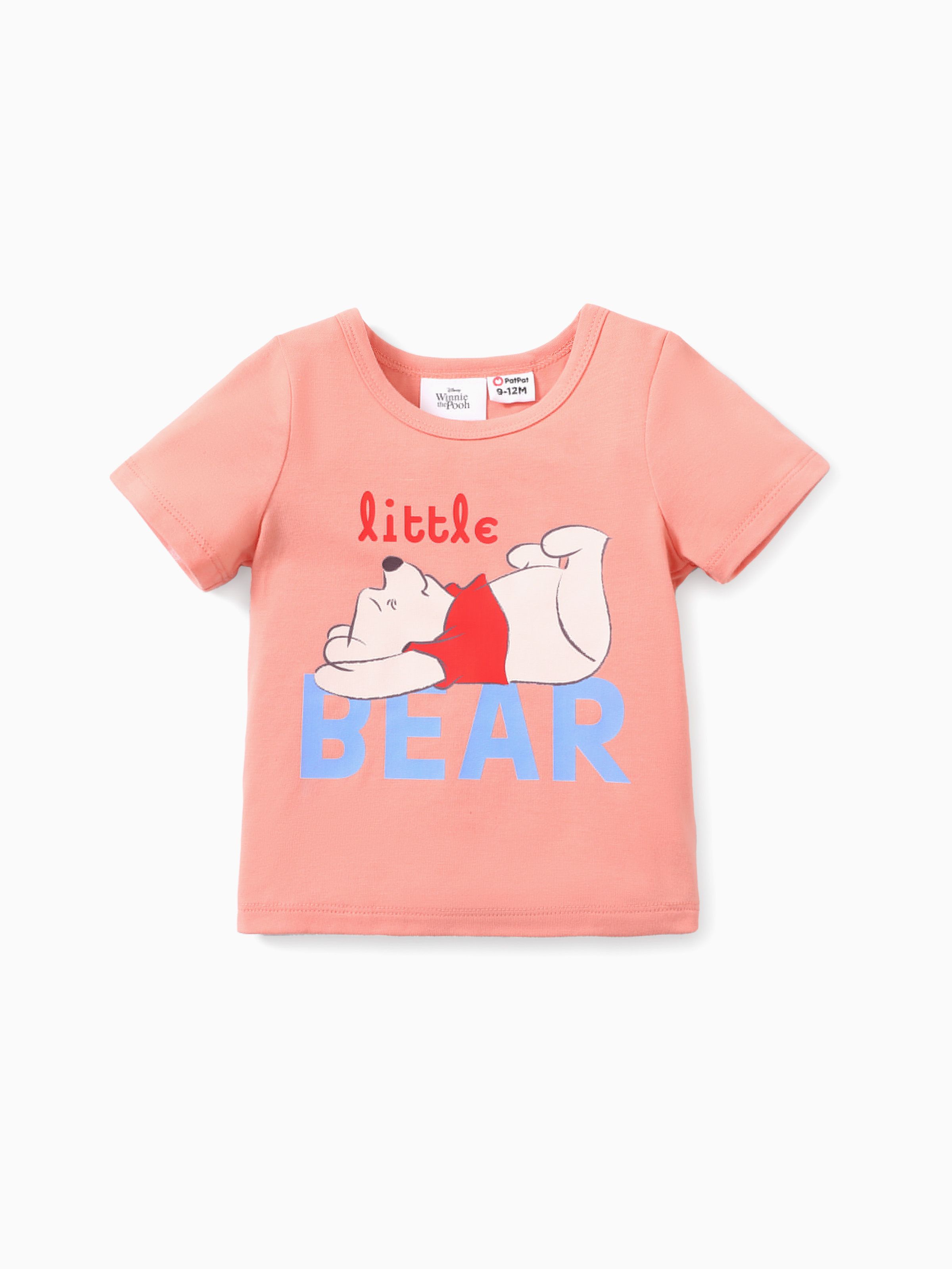 迪士尼小熊維尼男嬰/女孩角色印花 T 恤