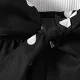 2 Stück Kinder Sets Mädchen Herzförmig Rüschenrand Kurzärmeliger Shorts-Anzug schwarz