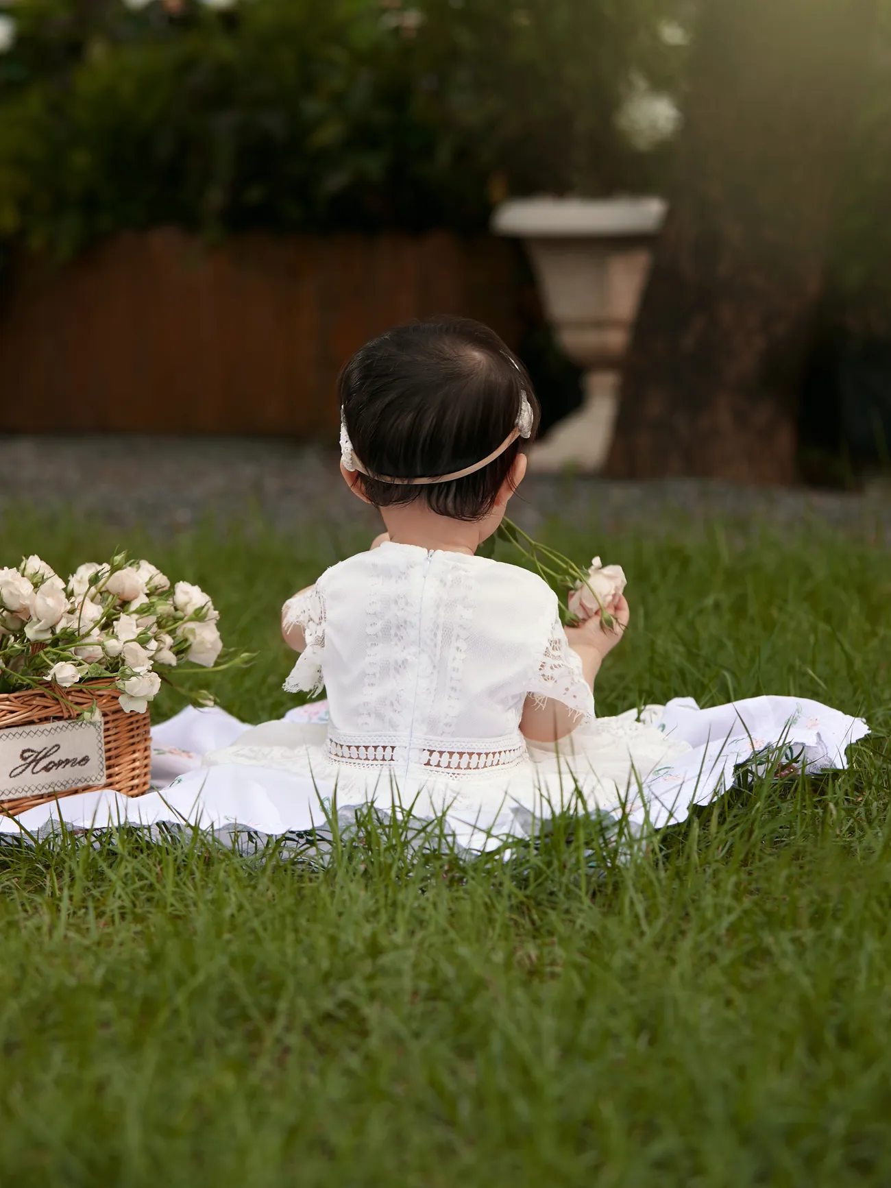 Baby Girl - White Lace Dresses Mommy and Me - Elegant Dresses for Wedding Guest (Short Sleeves) - White - image 13